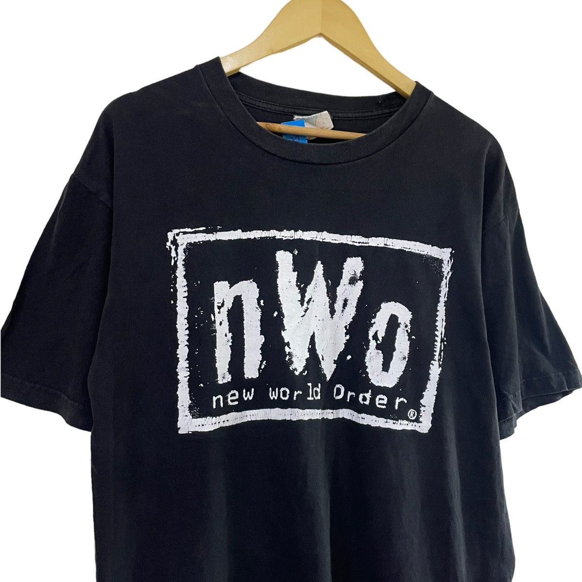 New Order × Vintage Vintage 90’s N.W.O The Mew World Order Black Tee Size US L / EU 52-54 / 3 - 3 Thumbnail