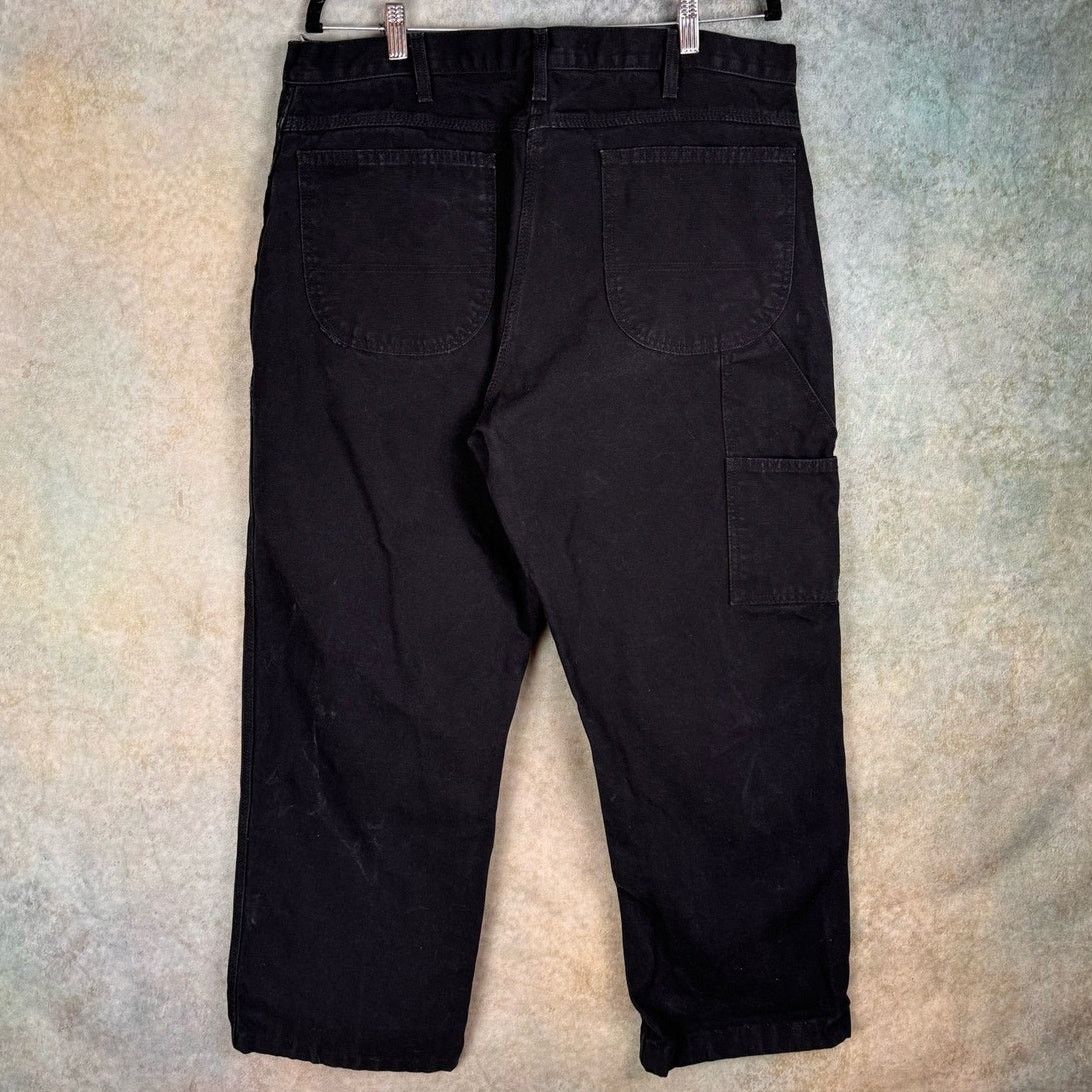 Dickies × Vintage VTG 90s Dickies Carpenter Work Pants Sz 38x29 Black Size US 38 / EU 54 - 2 Thumbnail