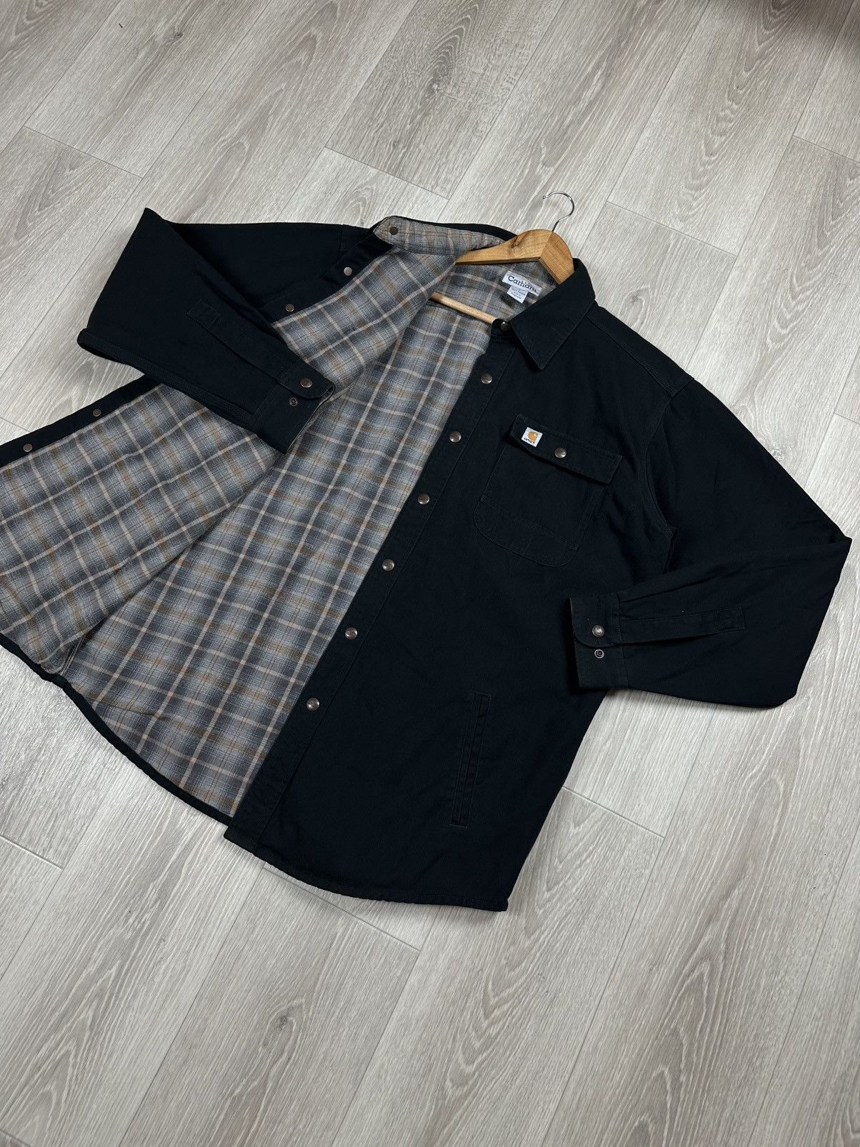 Carhartt Vintage Carhartt WIP French Work Shirt Jacket Size L Size US L / EU 52-54 / 3 - 7 Thumbnail