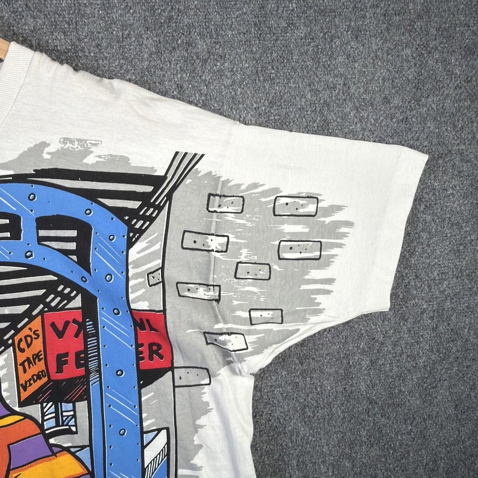 Warner Bros Vintage Looney Tunes Shirt Mens XL White 90s USA AOP Hip Hop Size US XL / EU 56 / 4 - 7 Thumbnail