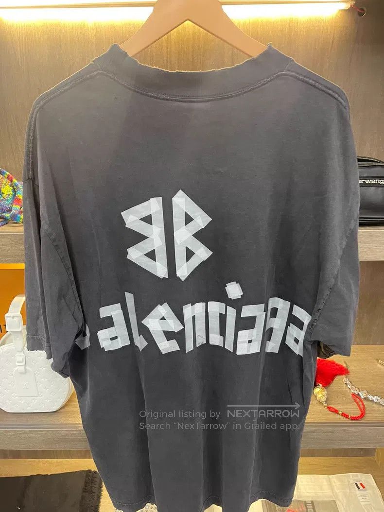 Balenciaga Balenciaga Black Logo Short Sleeve T-Shirt Size US S / EU 44-46 / 1 - 2 Thumbnail