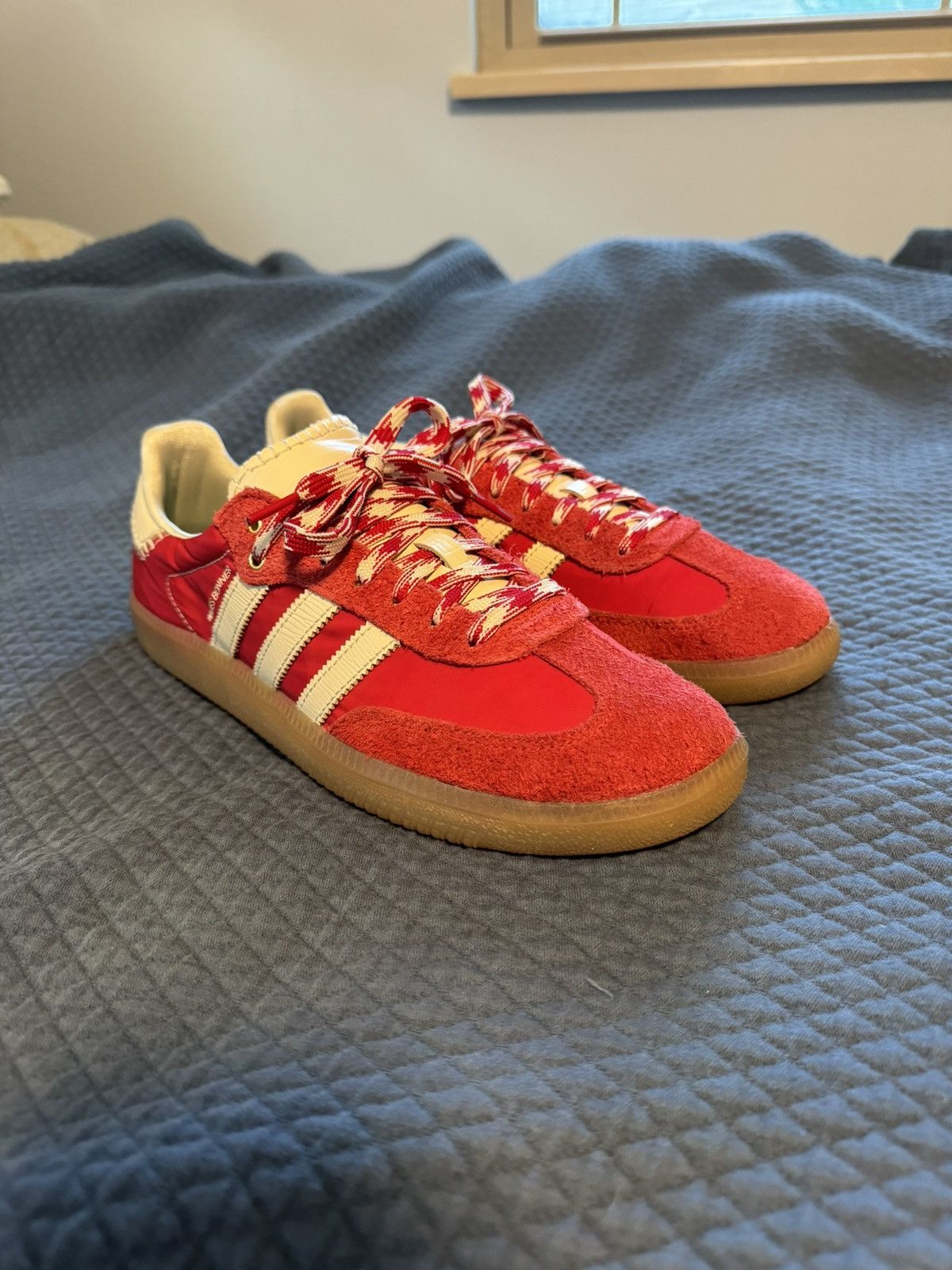 image of Adidas Samba Red/white Shoes, Men's (Size 9)