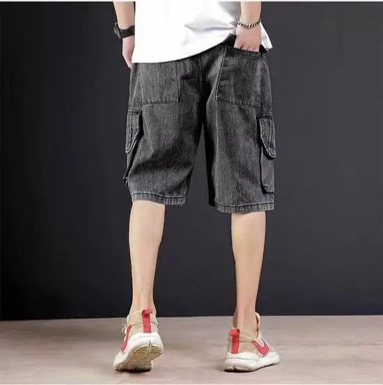 VIBE Street Hip Hop Vintage Loose Fit Denim Shorts Size US 32 / EU 48 - 6 Thumbnail