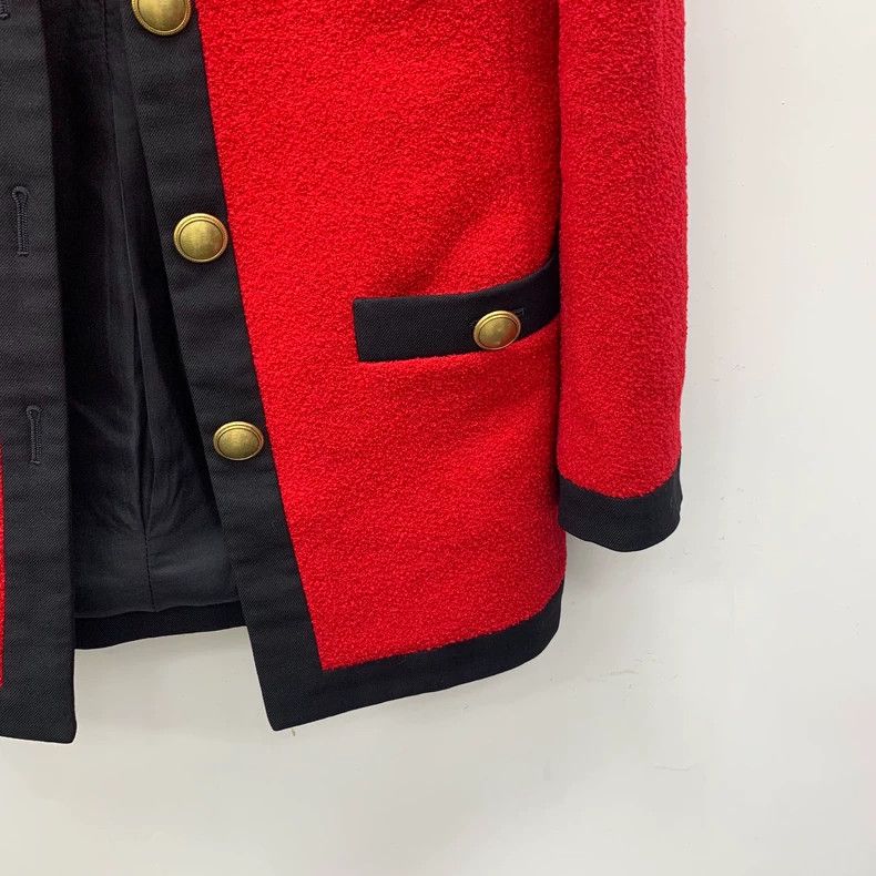 Saint Laurent Paris Saint Laurent Paris size 36 Red wool multi-pocket long sle Size XS / US 0-2 / IT 36-38 - 4 Thumbnail