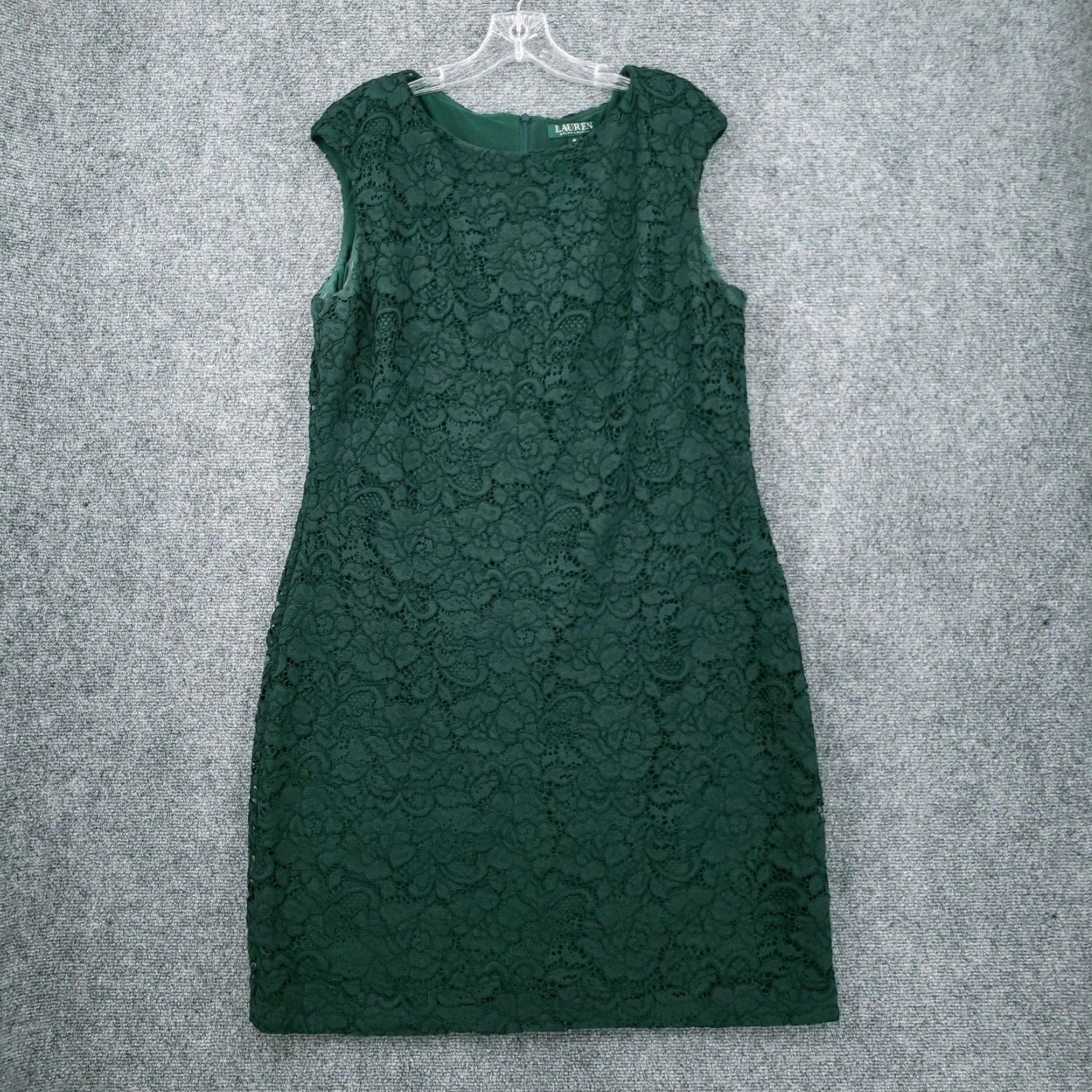 Ralph lauren green lace dress hotsell