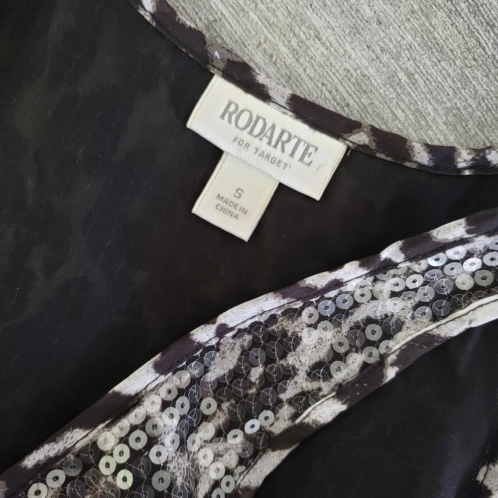 Rodarte Black Grey Leopard Rodarte Sequined Mini Size S / US 4 / IT 40 - 3 Thumbnail