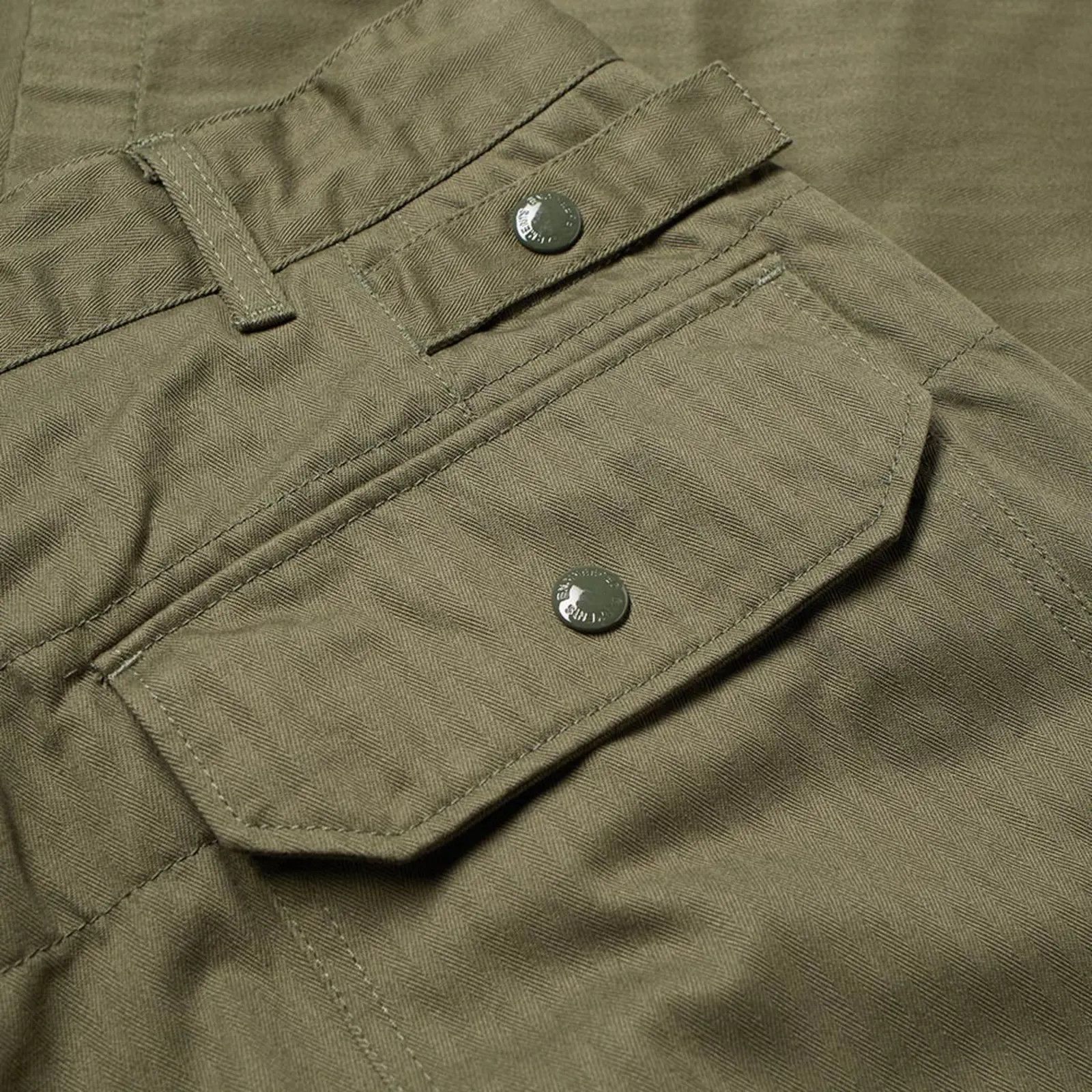 Engineered Garments [S] Herringbone Cotton Ground Pant in Olive (FW19) Size US 32 / EU 48 - 17 Thumbnail