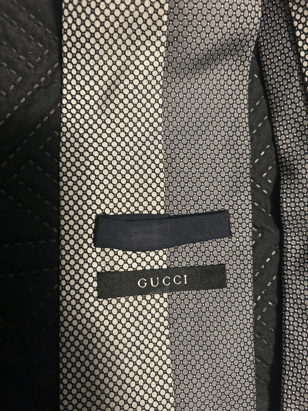 Gucci Gucci 100% Silk Made in Italy Geometric Tie Size ONE SIZE - 5 Thumbnail