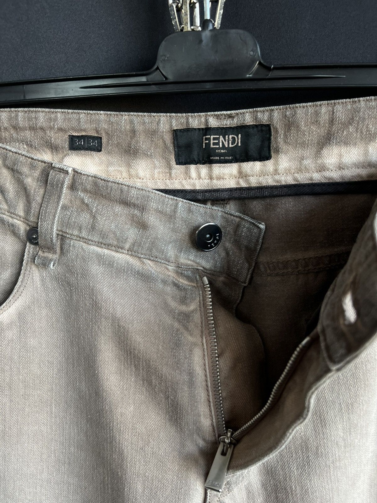 Fendi FENDI Jeans Pants Beige Size 34/34 Size US 34 / EU 50 - 6 Thumbnail
