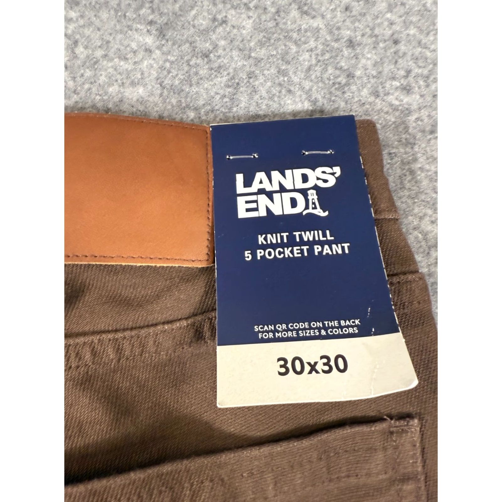 Lands' End Lands' End Knit Twill 5 Pocket Chino Pants Mens 30X30 Brown Stretch Straight NWT Size US 30 / EU 46 - 5 Thumbnail
