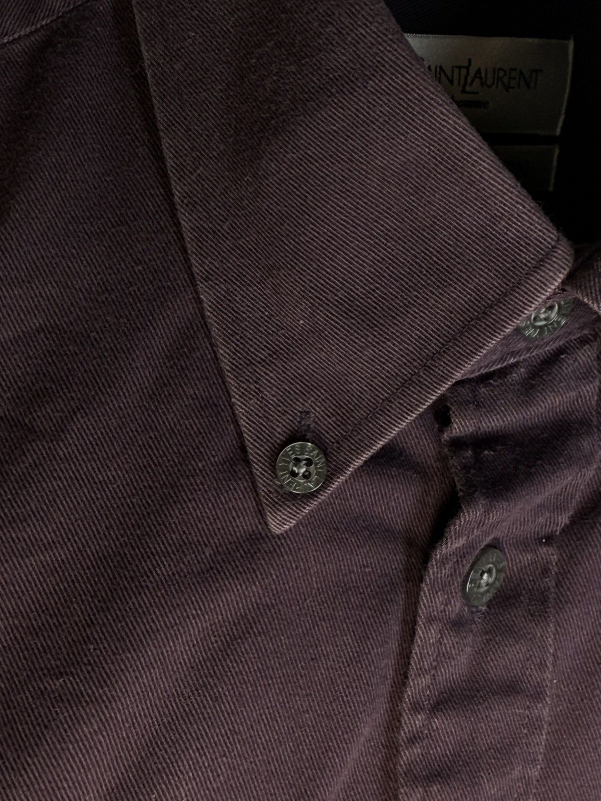 Yves Saint Laurent Heavy YSL Shirt Cotton Grey Size US L / EU 52-54 / 3 - 18 Thumbnail