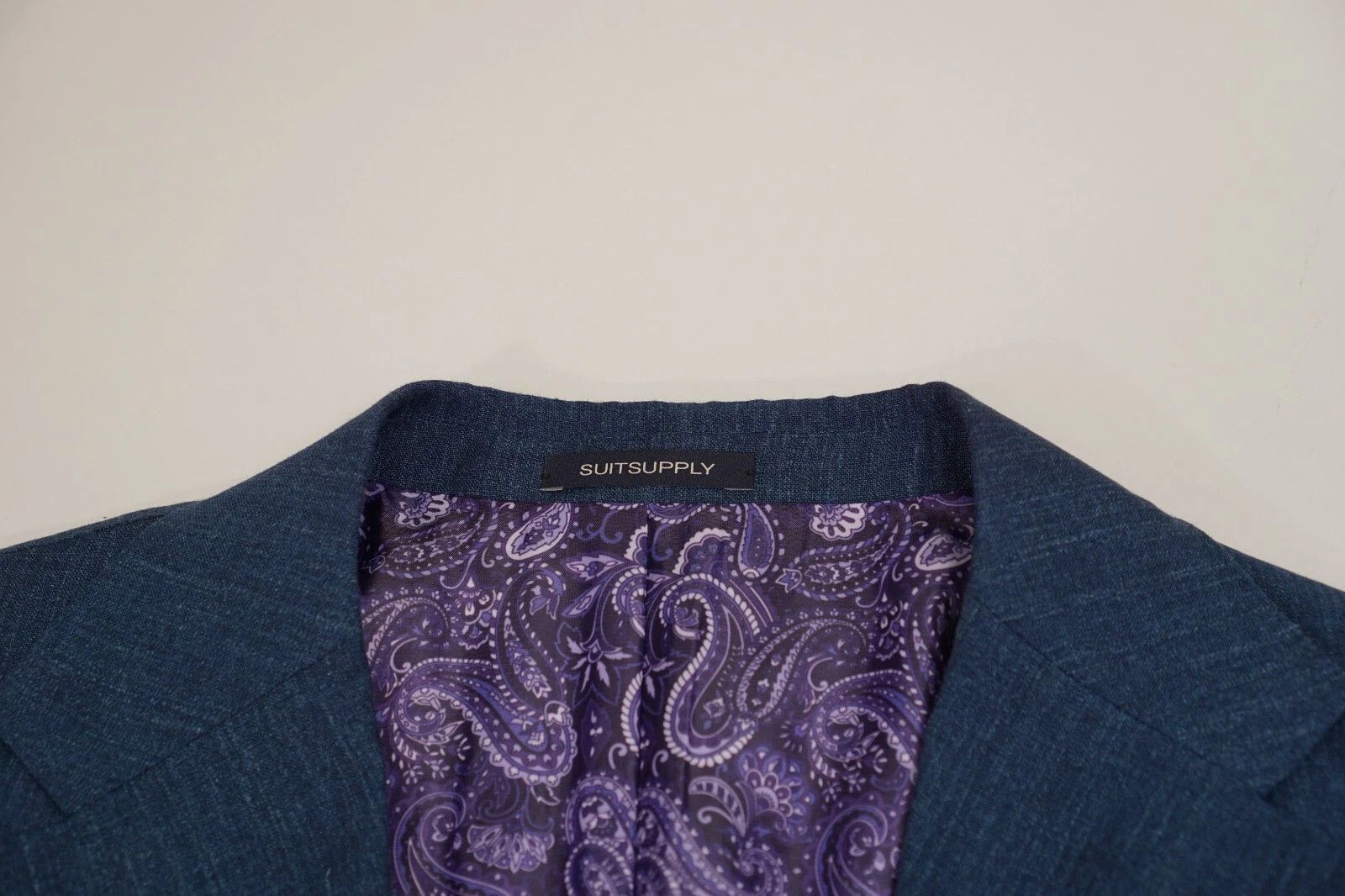 Suitsupply Men Suitsupply Blazer La Spalla Wool Silk Linen Blue US42S Size 42S - 3 Thumbnail