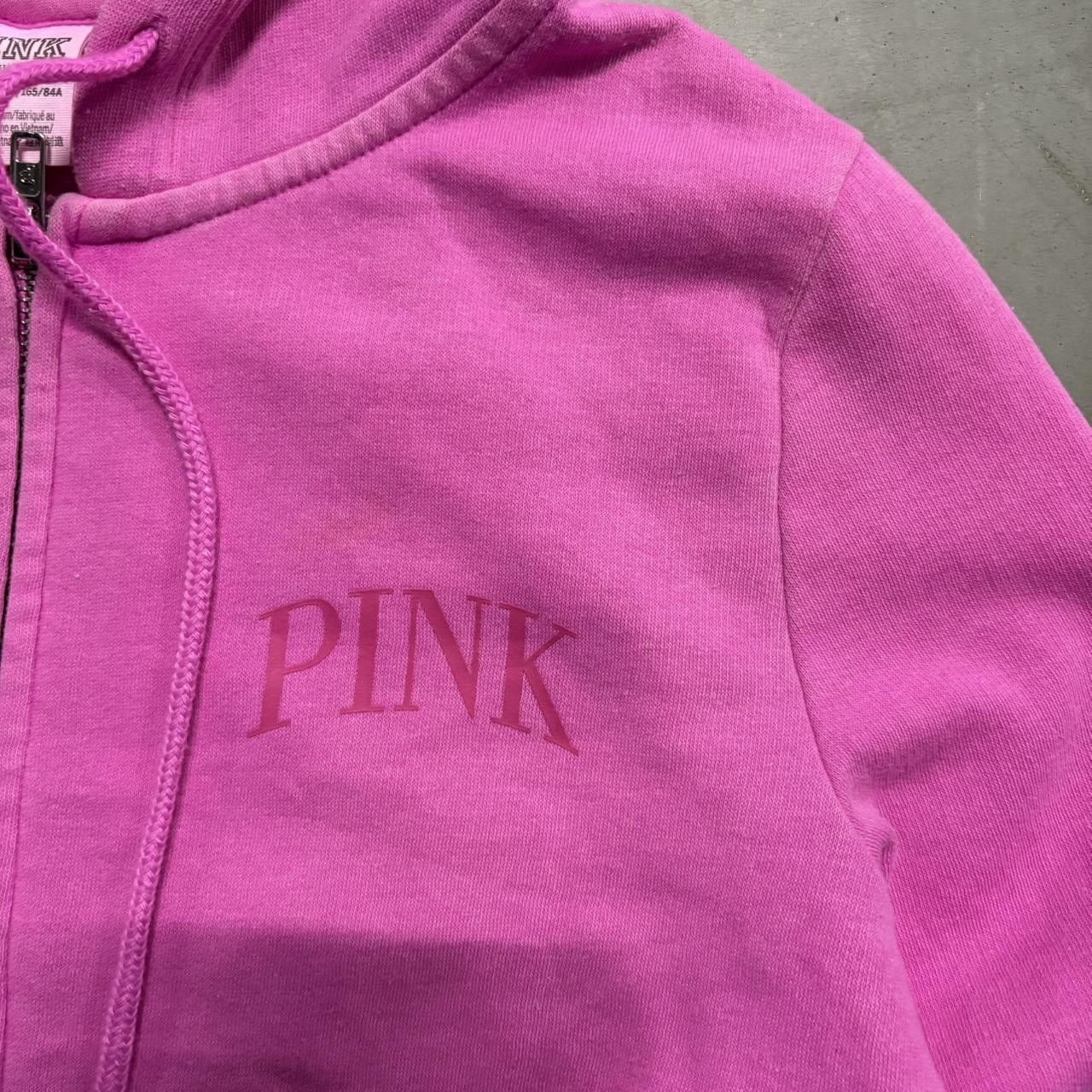 Vintage Crazy Vintage Y2K/2000s PINK Victoria’s Secret Zipup Hoodie! Size US XS / EU 42 / 0 - 2 Thumbnail