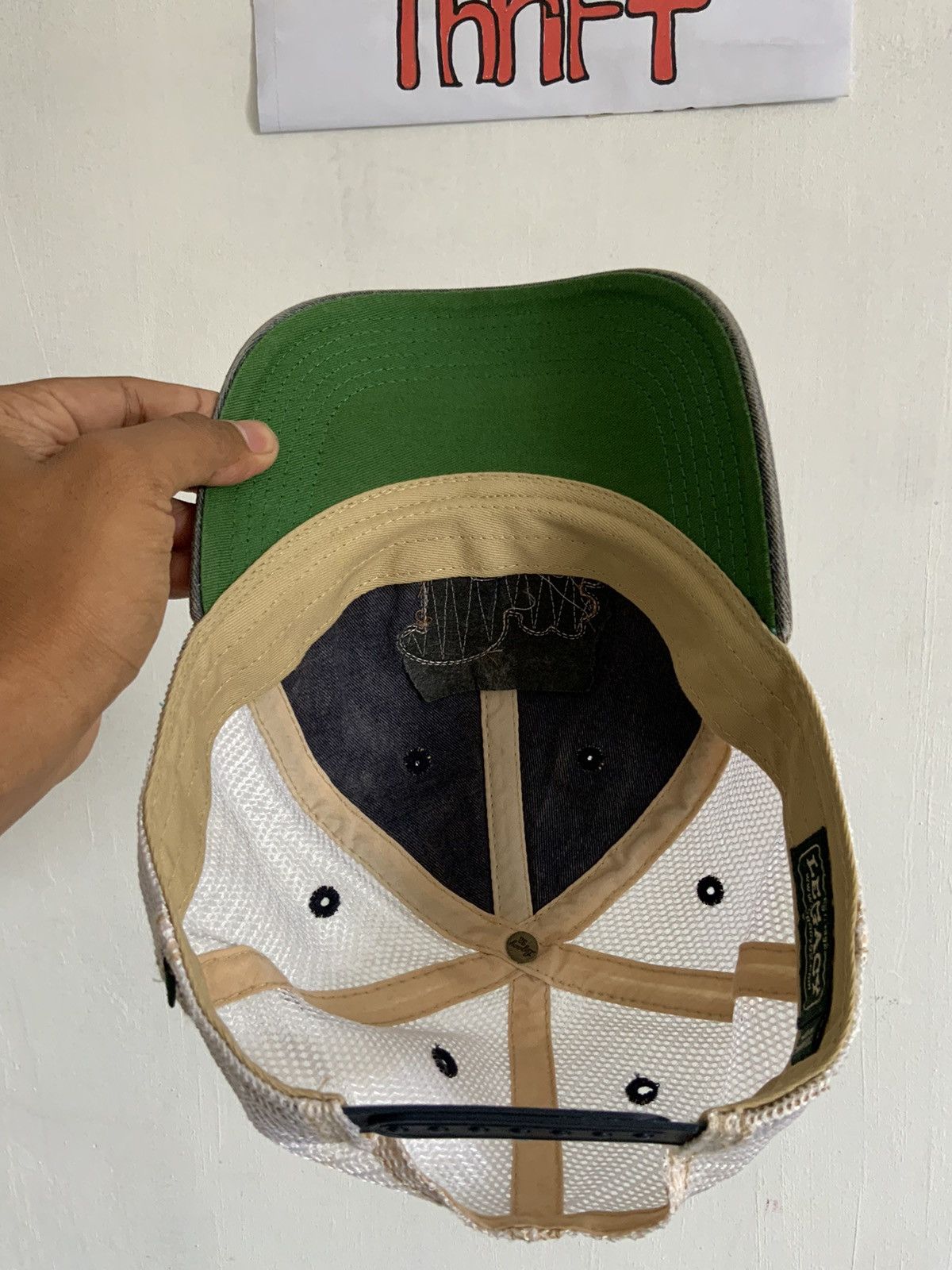 Vintage Vintage Pitt fade Denime Trucker Hat by Legacy Taiwan ROC Size ONE SIZE - 8 Thumbnail
