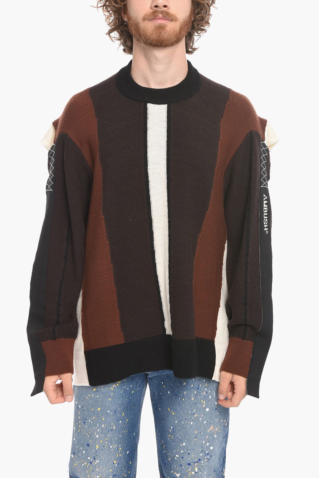 image of Ambush Design Og1Mm1223 Sweater In Brown, Men's (Size Small)