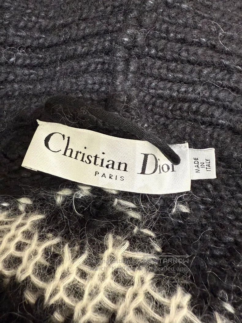 Dior Dior Black and white jacquard tassel cardigan coat Size S / US 4 / IT 40 - 4 Thumbnail