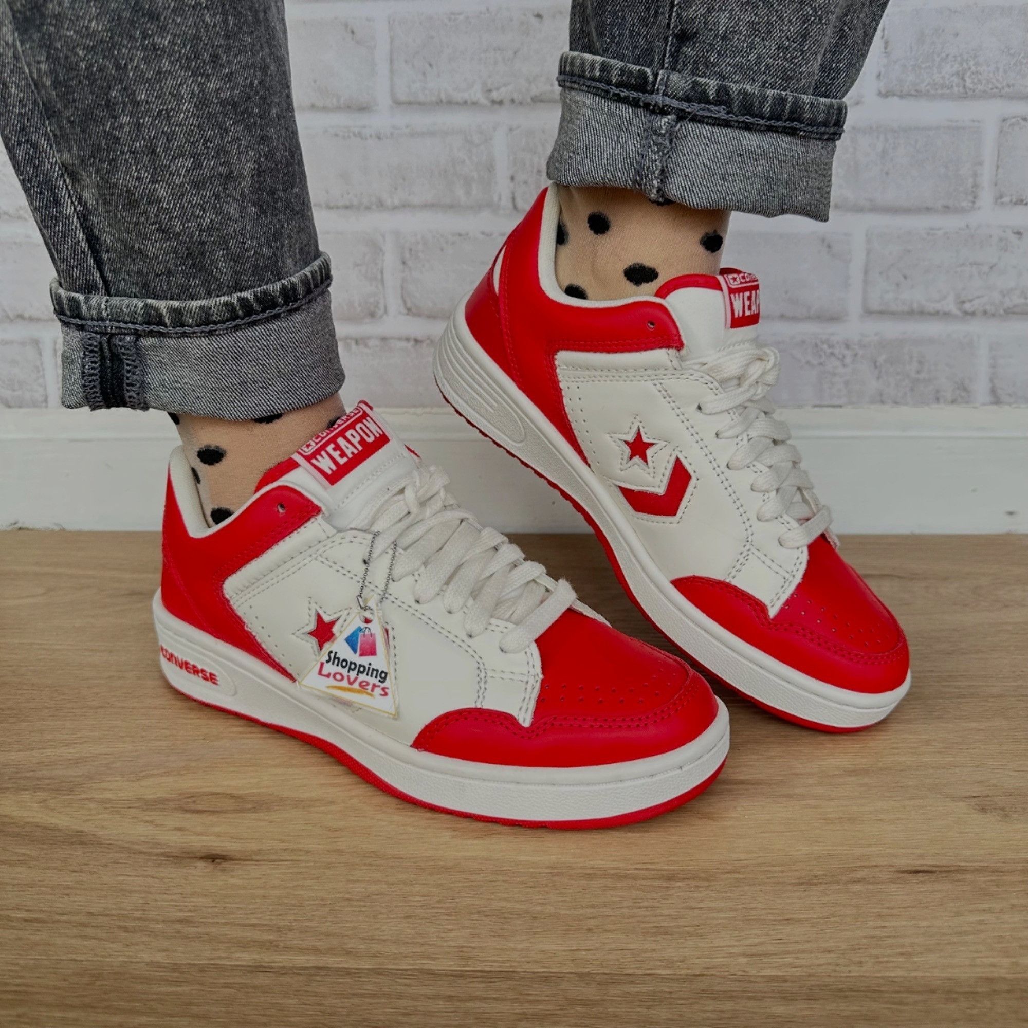 Converse Converse Weapon Low Red White 10.5 Women Shoes Bird Magic Er Size US 10.5 / IT 40.5 - 1 Thumbnail