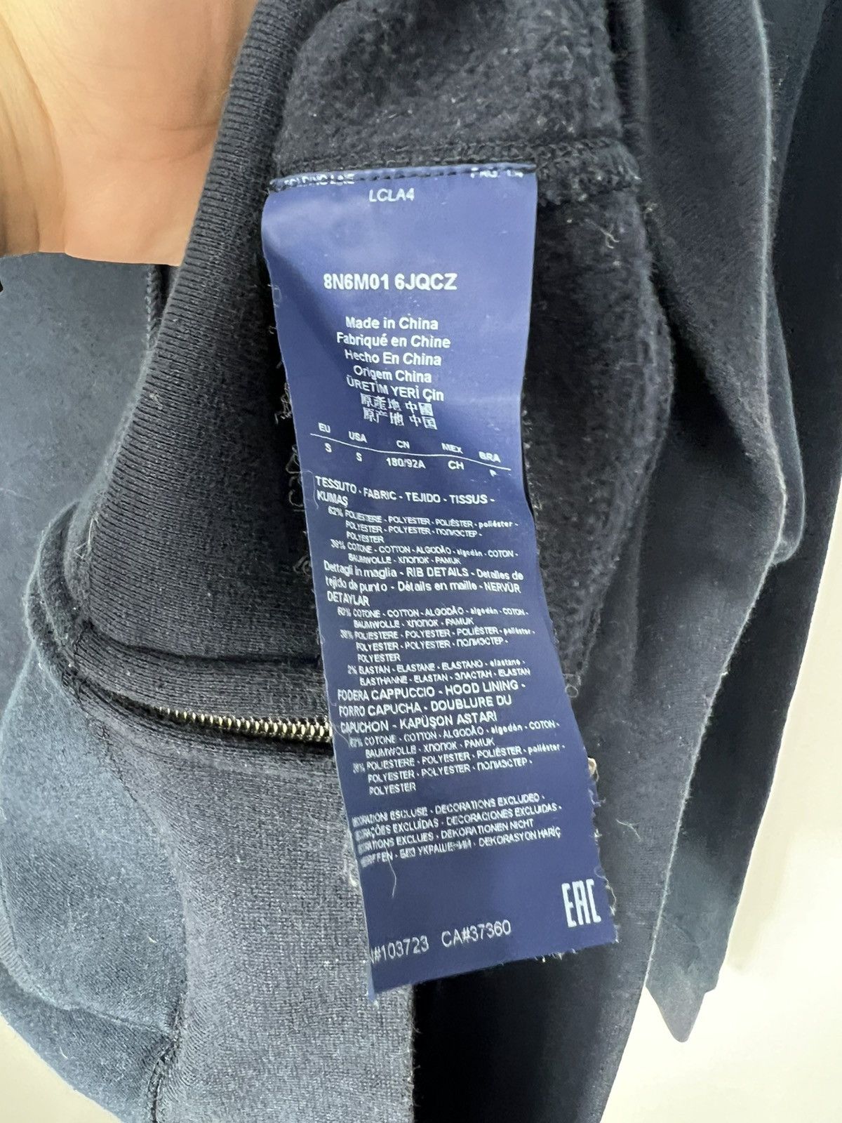 Emporio Armani Vintage streetwear y2k hype Emporio Armani Jeans Zip Hoodie Size US S / EU 44-46 / 1 - 5 Thumbnail