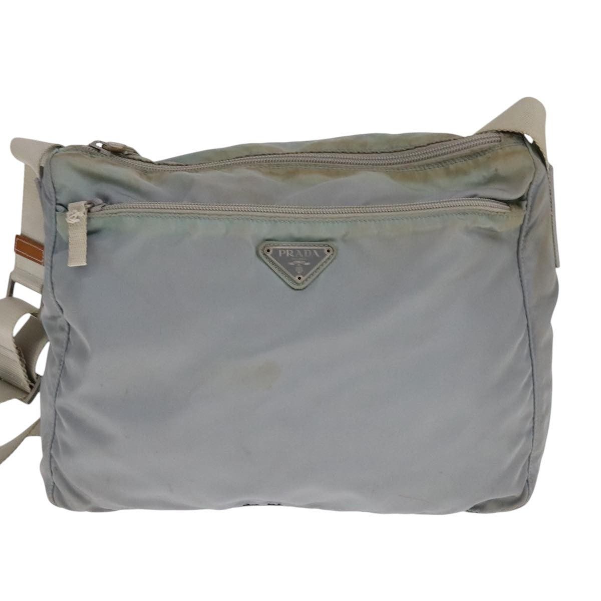 Prada PRADA Shoulder Bag Nylon Light Blue Gray Silver Size ONE SIZE - 13 Thumbnail