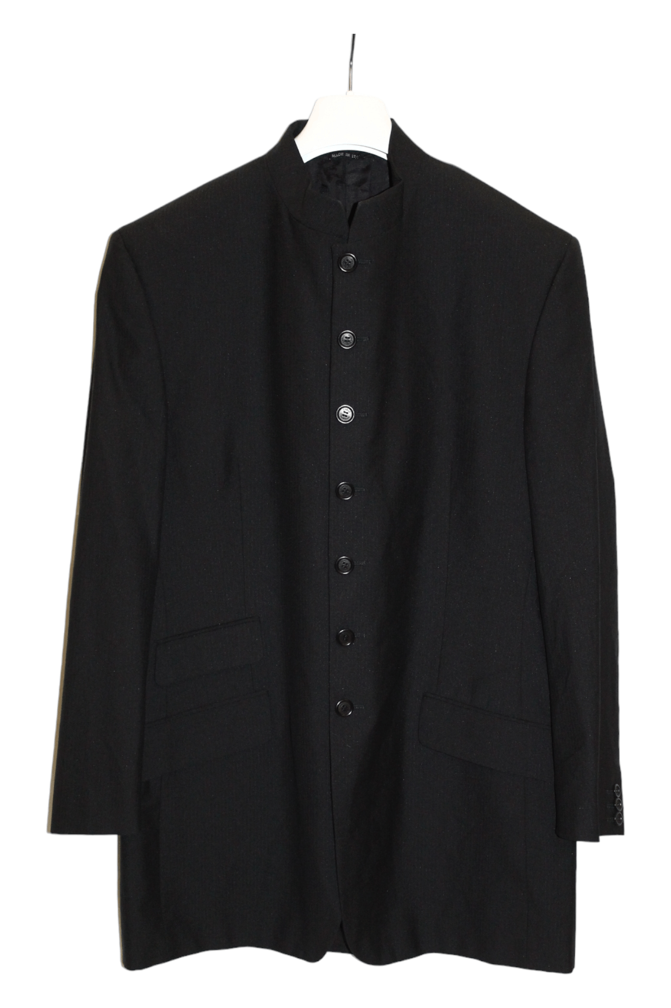 Carlo Pignatelli VTG Carlo Pignatelli CLASSICO Solid Black Virgin Wool Blazer Size 52L - 1 Thumbnail