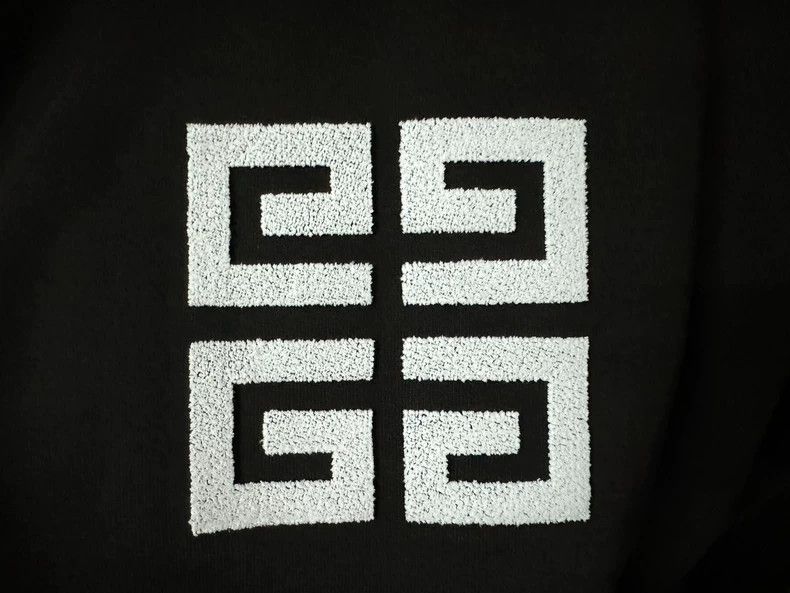 Givenchy Givenchy Classic Flocking Logo Letter Black Hooded Sweatsh Size US S / EU 44-46 / 1 - 3 Thumbnail