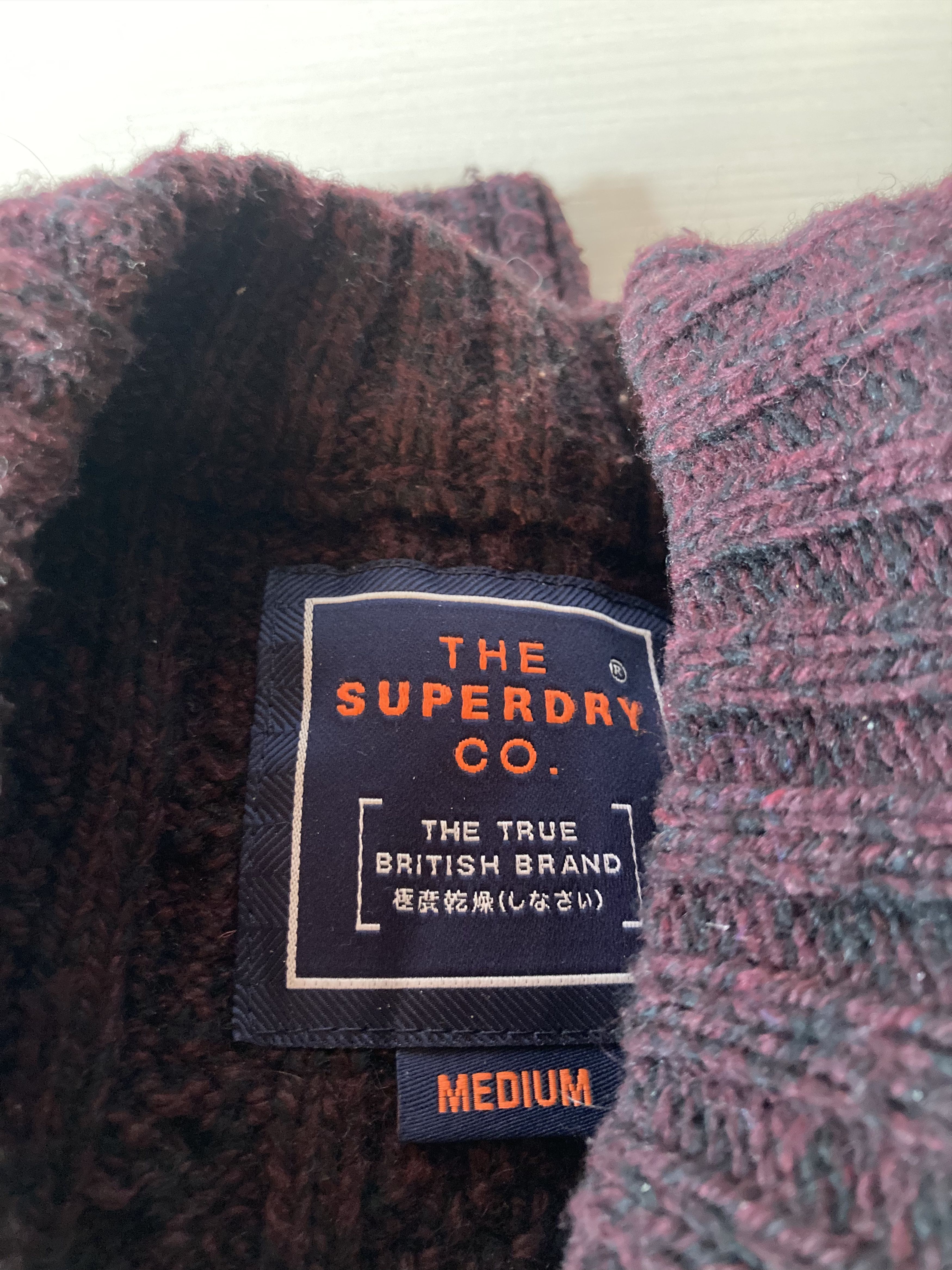 Superdry SUPERDRY knit in dark red burgundy size M Size US M / EU 48-50 / 2 - 4 Thumbnail