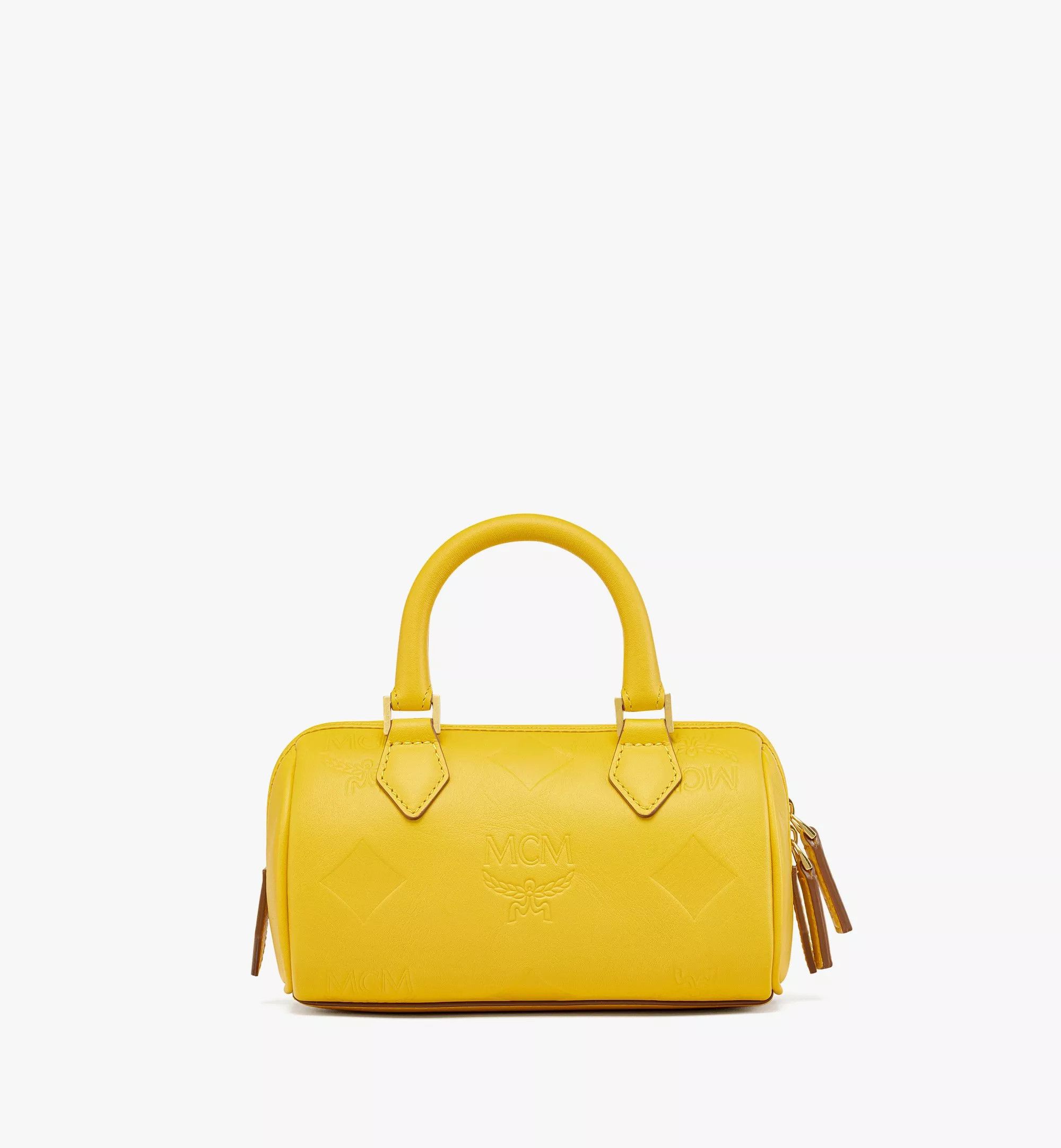 MCM o1mt1gz1224 Size: OS / Boston Small Bag in Yellow Size ONE SIZE - 5 Thumbnail