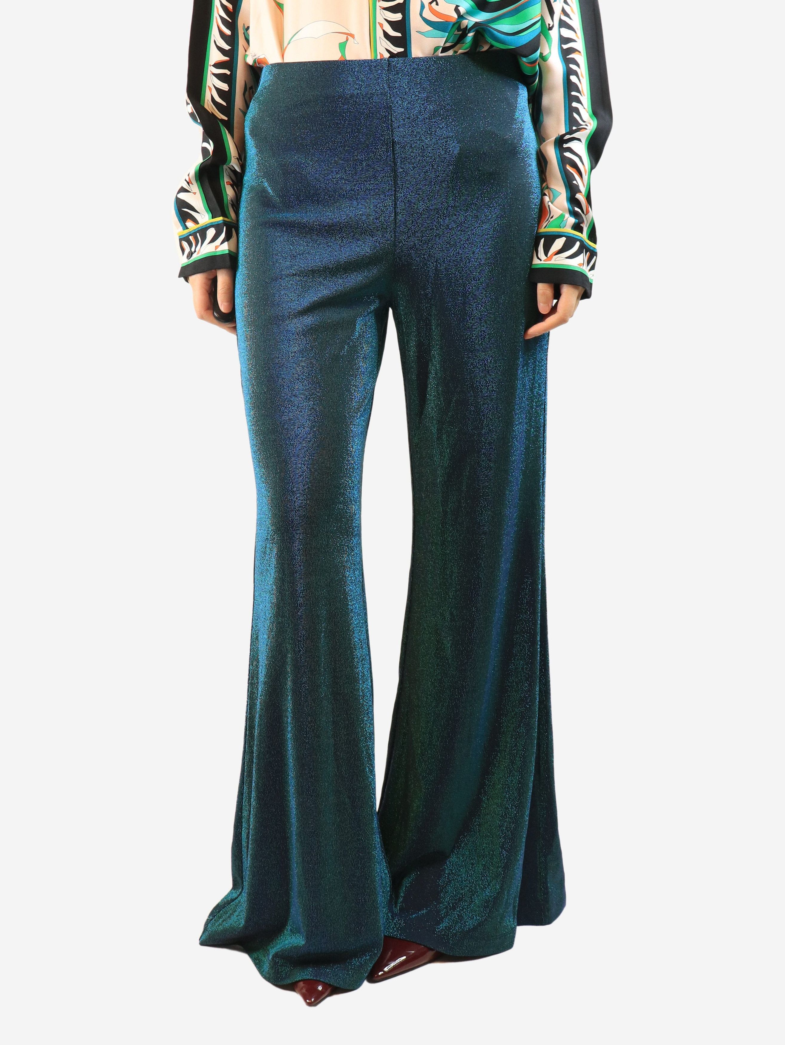 Missoni Green lurex trousers - M Size 27" / US 4 / IT 40 - 1 Thumbnail