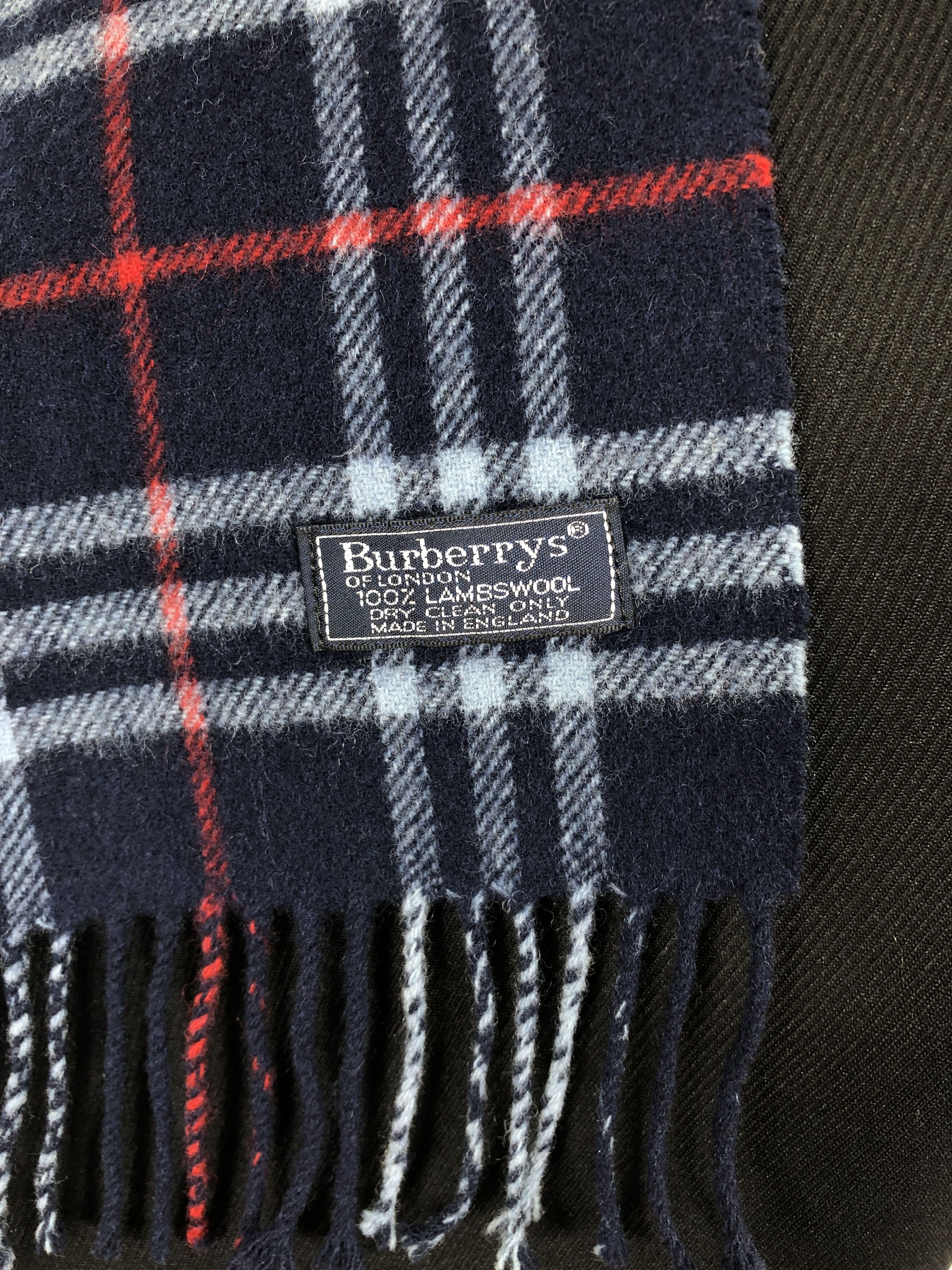 Burberry × Vintage Vintage 90s Burberry Wool Scarf Muffler MF014 Size ONE SIZE - 3 Thumbnail