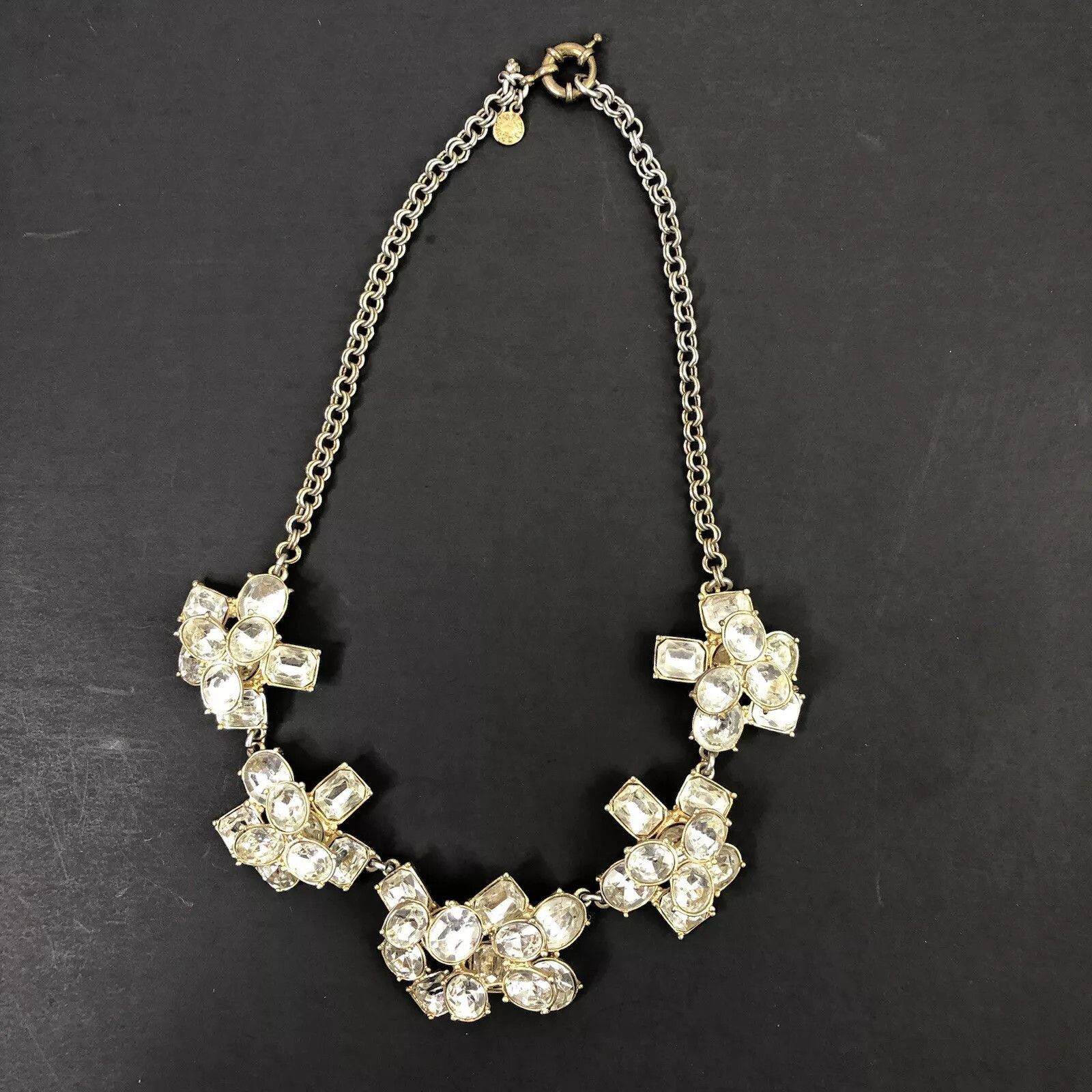 J.Crew J Crew Y2K Rhinestones Necklace Pastel Light Gold Color Size ONE SIZE - 1 Thumbnail