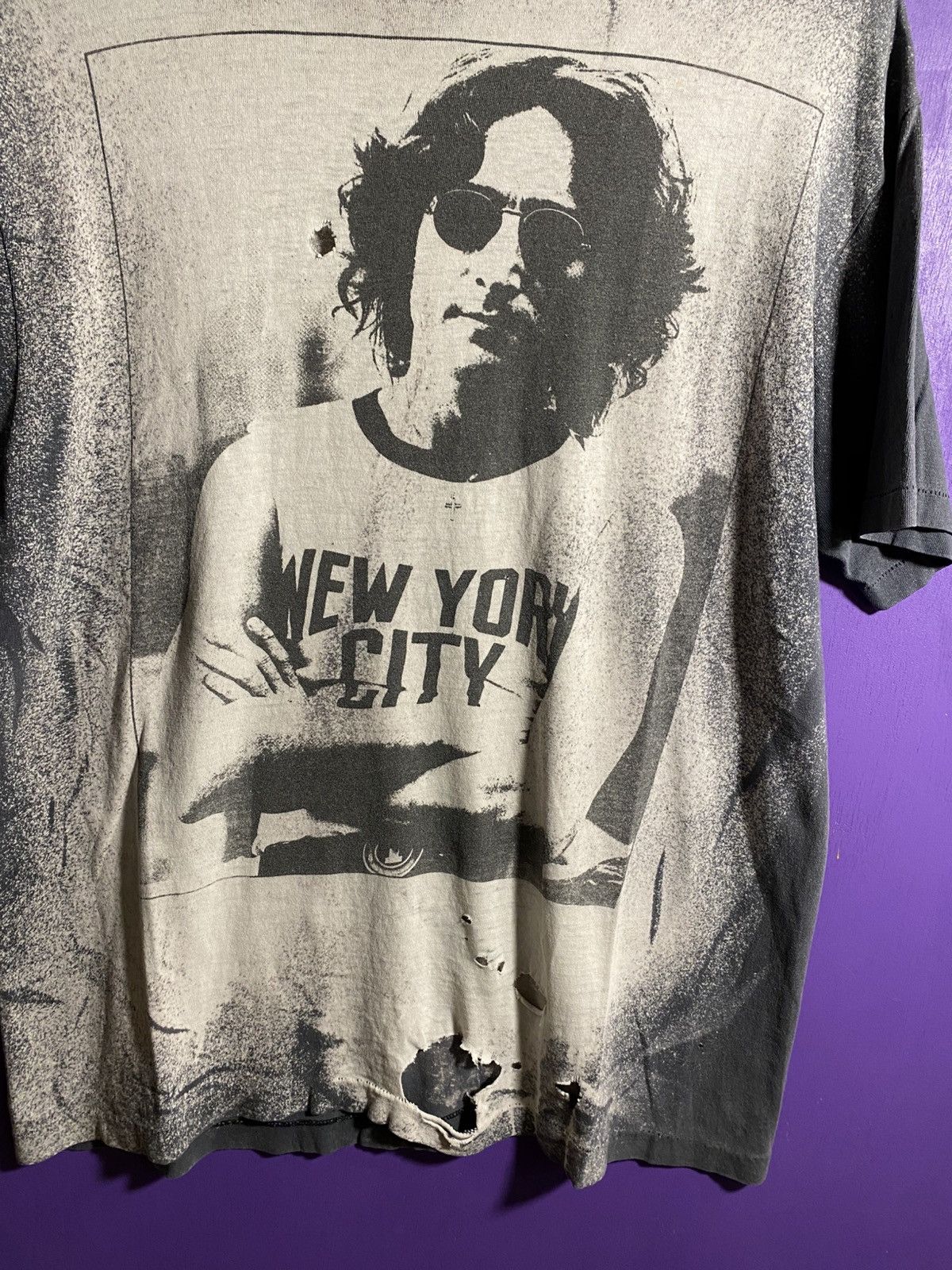 Band Tees Vintage 90s John Lennon mosquitohead style AOP t-shirt Size US L / EU 52-54 / 3 - 3 Thumbnail
