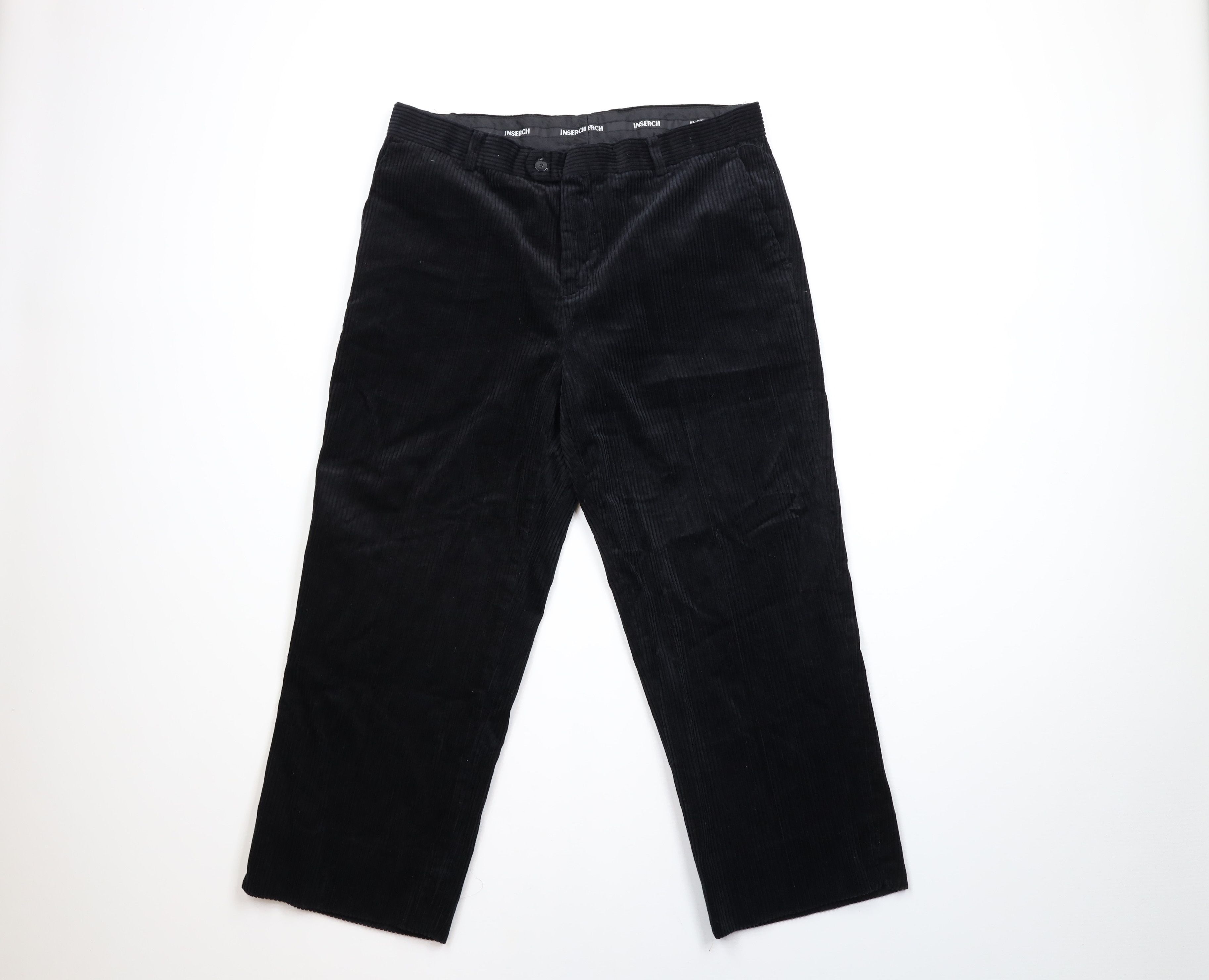 Vintage Vintage 90s Streetwear Wide Leg Corduroy Chino Pants Black Size US 36 / EU 52 - 1 Thumbnail