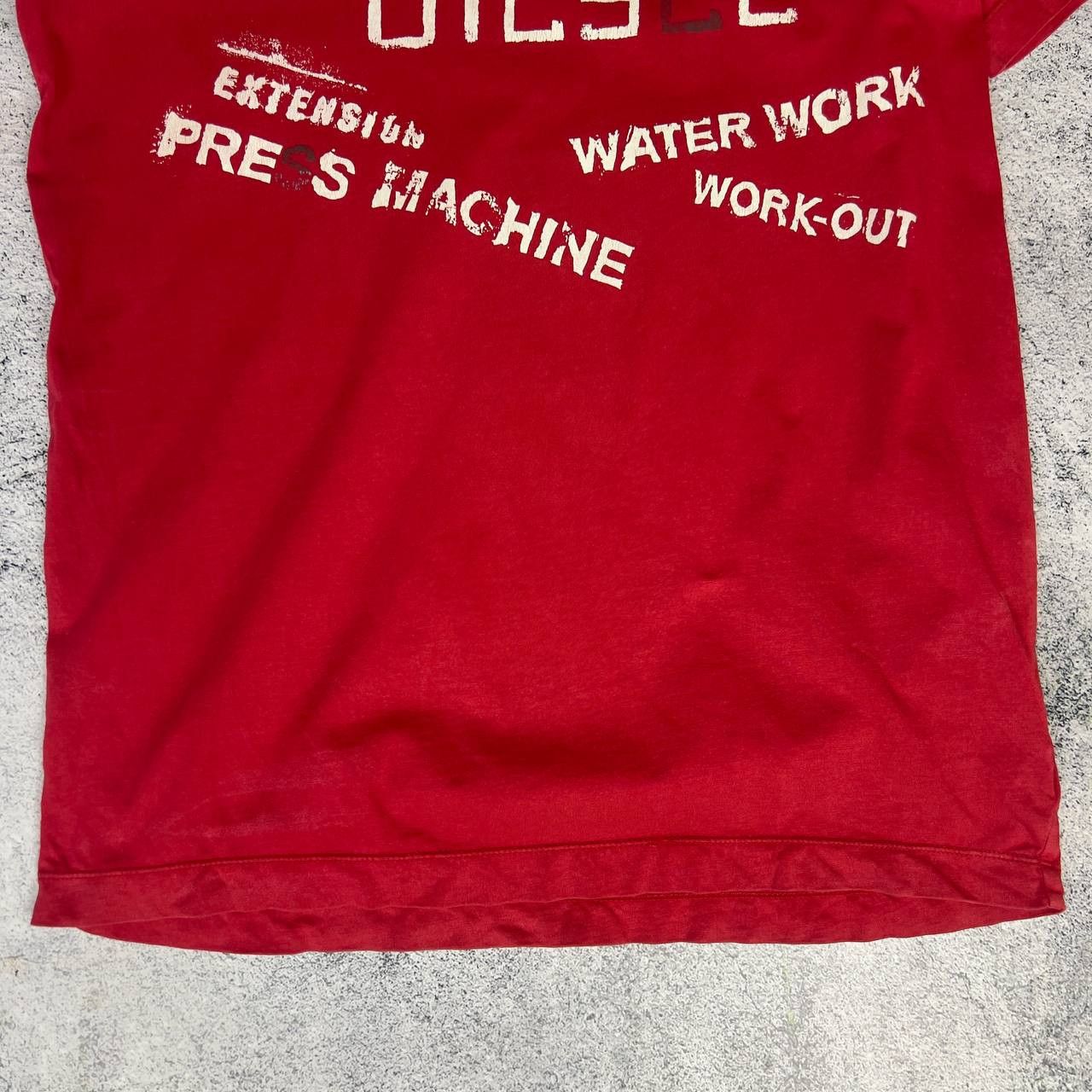 Diesel Diesel Tee Men's Size L Red Cotton Short Sleeve` Size US L / EU 52-54 / 3 - 2 Thumbnail