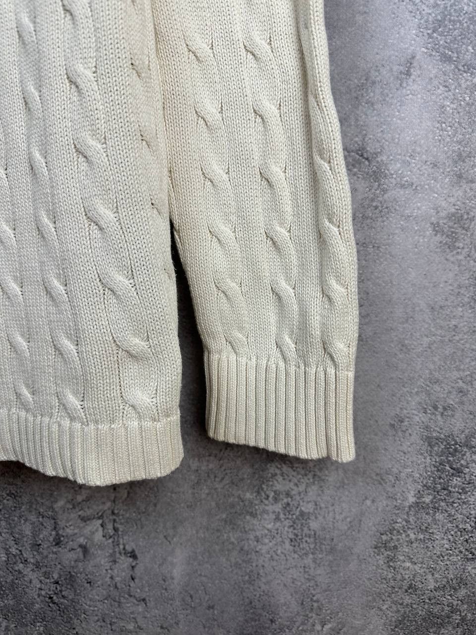 Lauren Ralph Lauren Lauren Ralph Lauren Boat Neck Cable Knit Sweater Ivory Size XL / US 12-14 / IT 48-50 - 8 Thumbnail