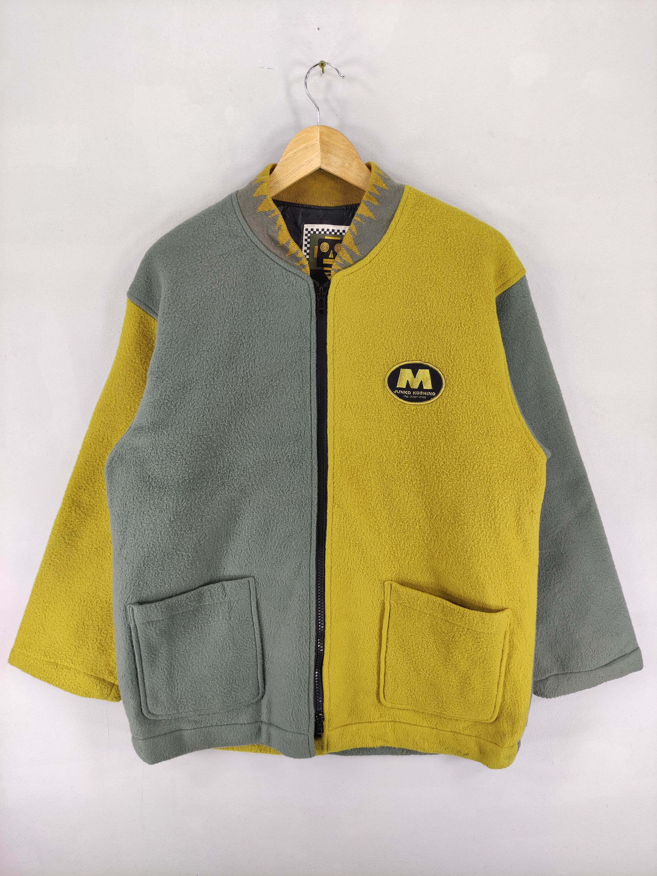 Vintage Mr.Junko Fleece Block Colour Jacket Zipper