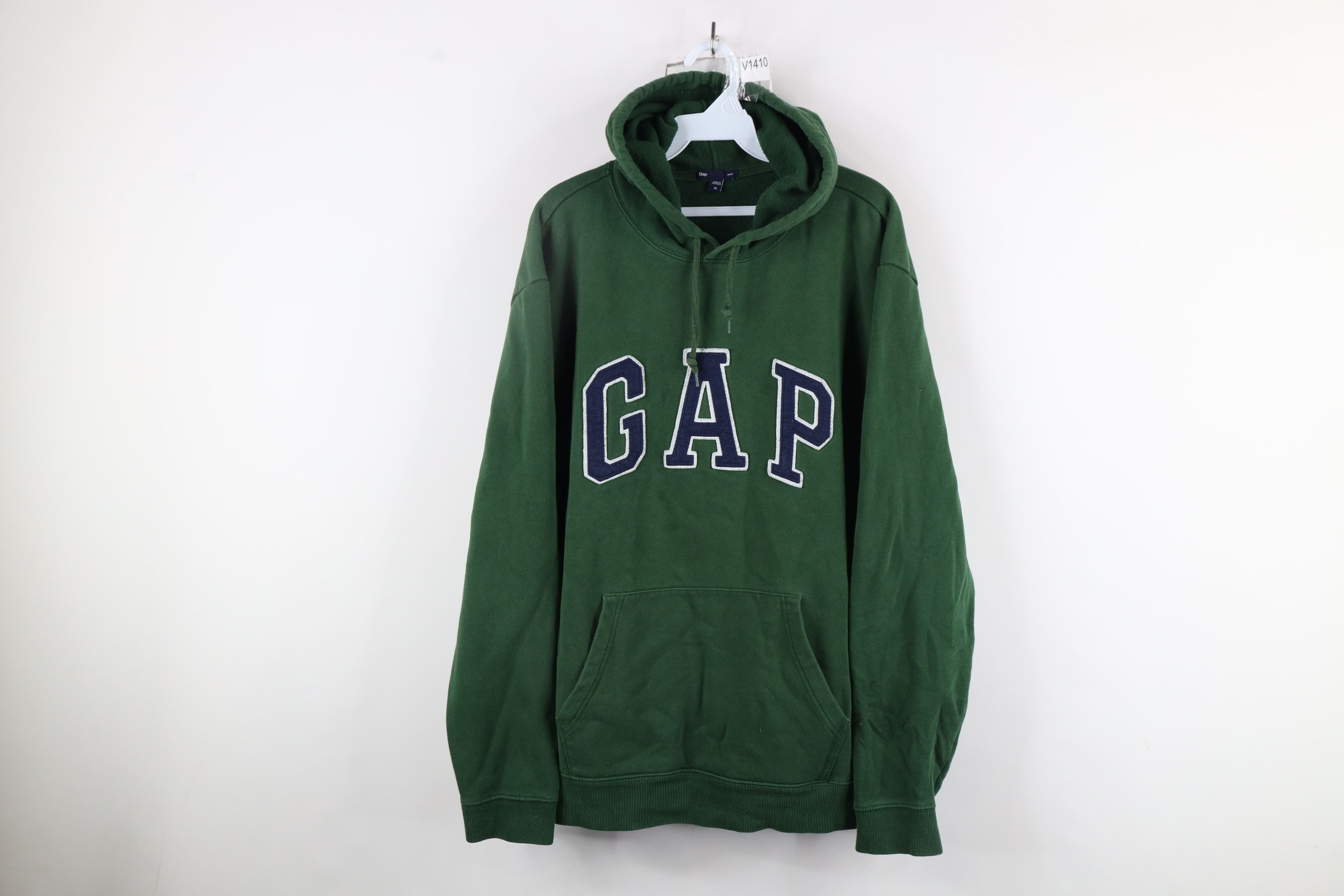 Gap × Vintage Vintage Gap Spell Out Block Letter Hoodie Sweatshirt Green Size US XL / EU 56 / 4 - 1 Thumbnail