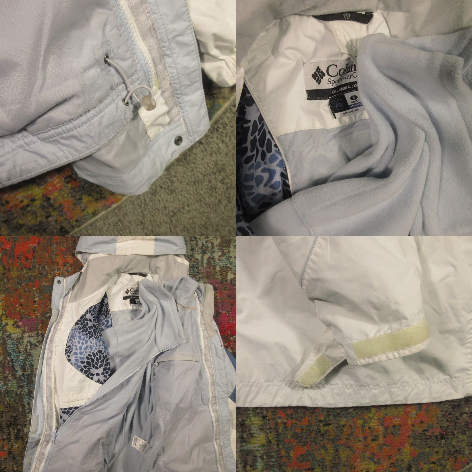 Vintage Columbia 3 in 1 Jacket Womens S White Removable hood Fleece Jacket Liner Patch Size S / US 4 / IT 40 - 8 Thumbnail