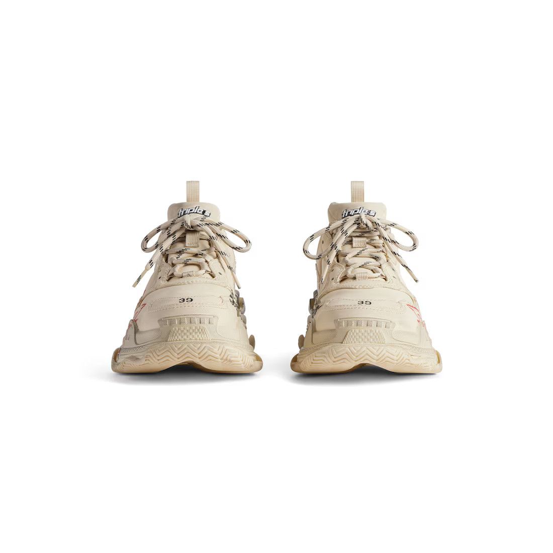 Balenciaga o1srvl11e0325 Triple S Sneakers DIY Metal in Multicolor Size US 8 / EU 41 - 3 Thumbnail