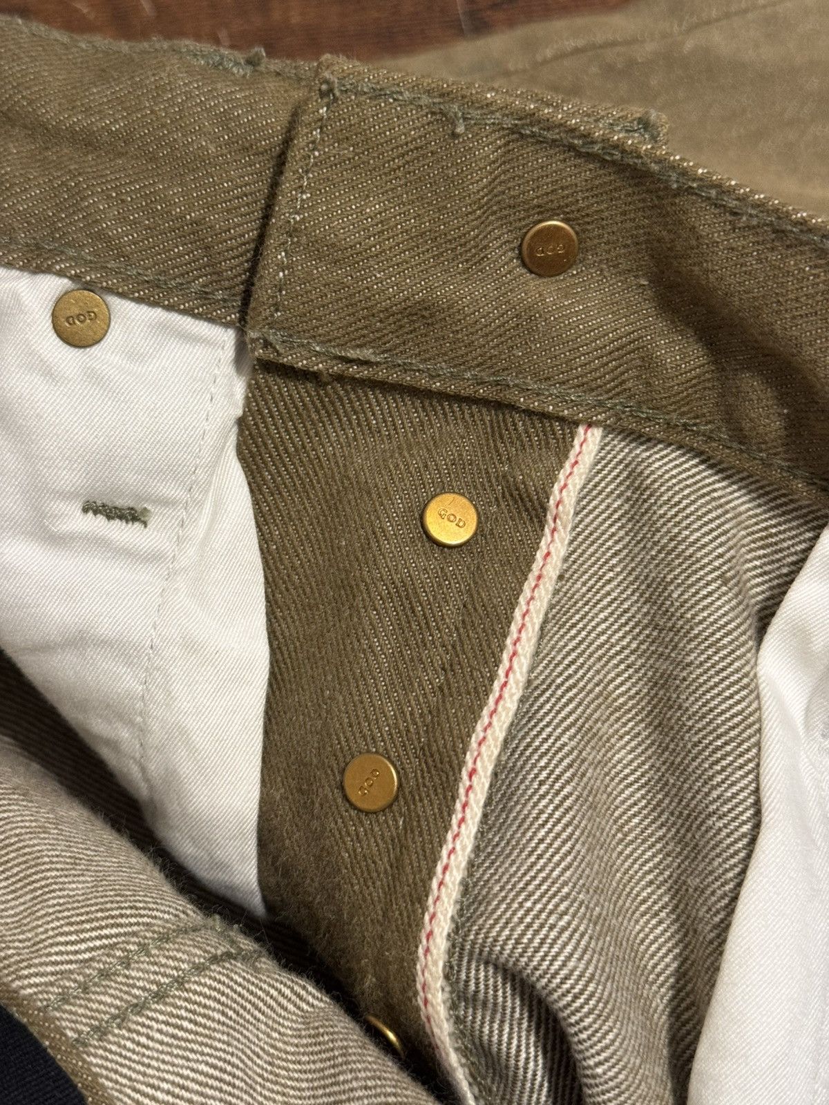 Fear of God Fear of God Fifth Collection Selvedge Jeans Olive SZ 29🔥 Size US 29 - 11 Thumbnail