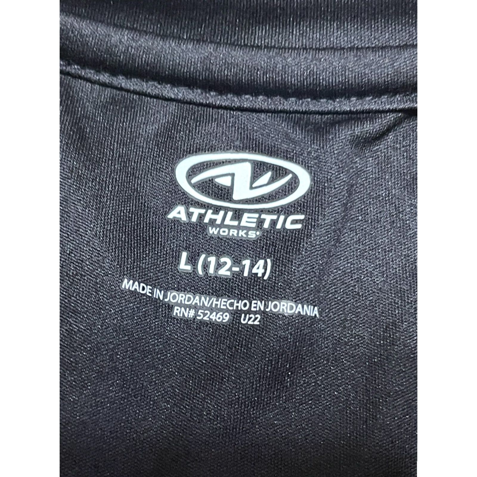 Athletic Works Athletic Works Shirt Womens Large Black Long Sleeve Crew Neck Shirt Size L / US 10 / IT 46 - 7 Thumbnail
