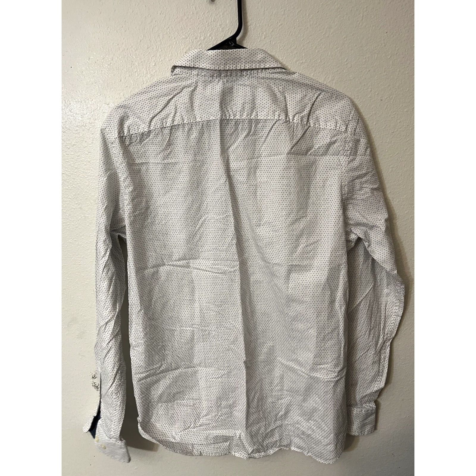 Banana Republic Banana Republic Vintage Stretch Polka Dot Button-Up Shirt Size M White Long Sleeve Classic Mens Size US M / EU 48-50 / 2 - 3 Thumbnail