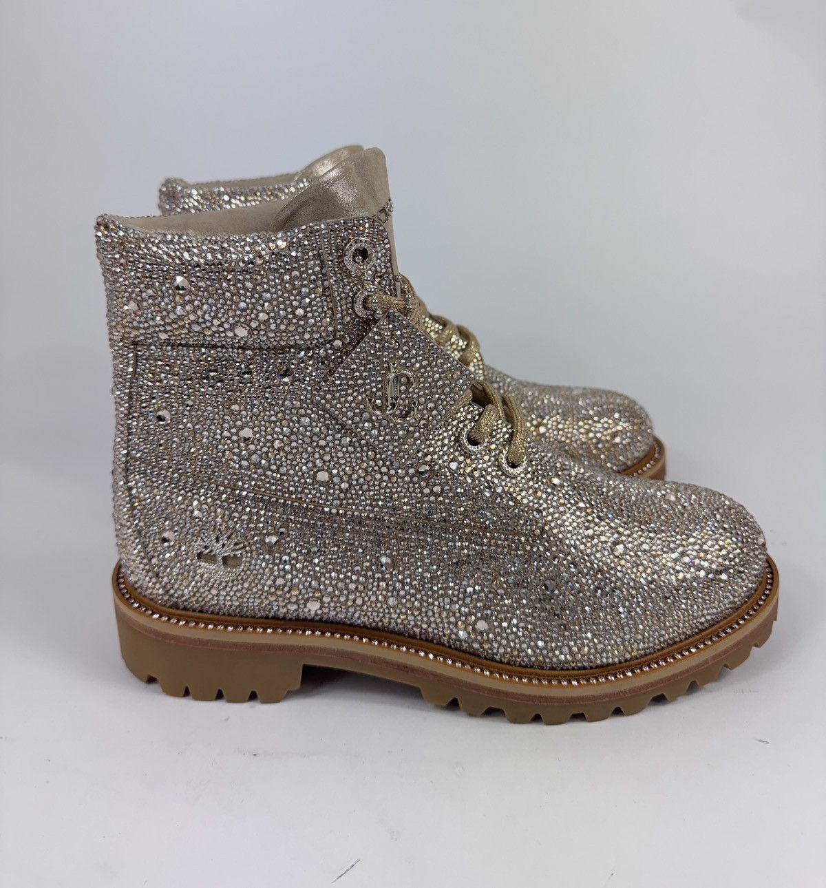 Jimmy Choo 6” ALL-OVER SWAROVSKI CRYSTAL EMBELLISHMENT HIGH-TOP BOOTS Size US 9.5 / EU 42-43 - 2 Thumbnail