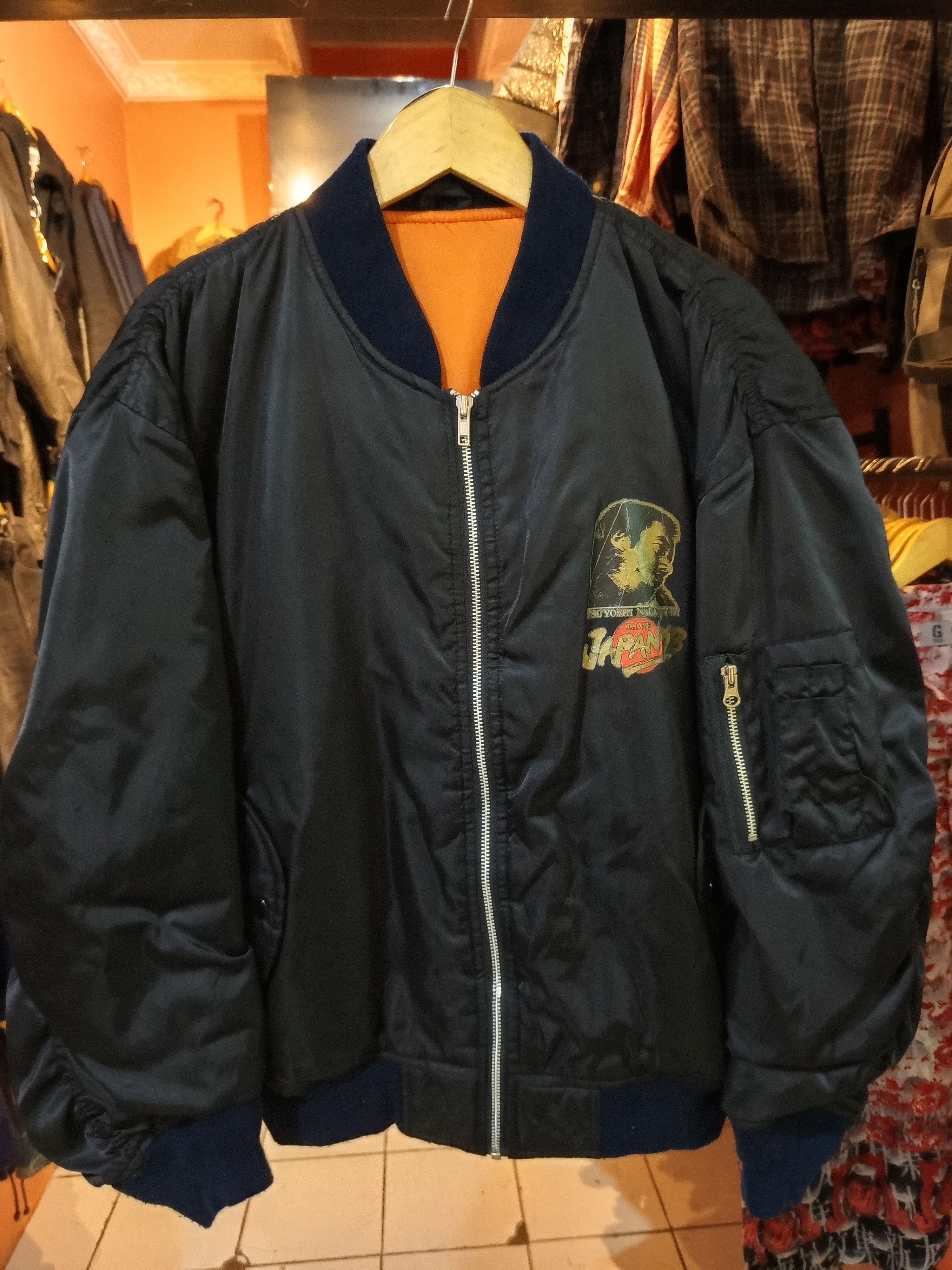Vintage Tsuyoshi Nagabuchi Live In Japan 93 Bomber Jacket Size US L / EU 52-54 / 3 - 3 Thumbnail