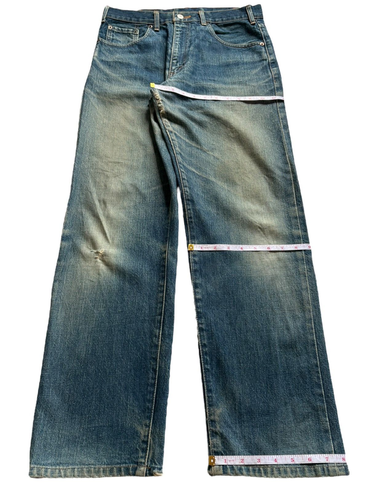 Levi's Vintage 80s Levis 502xx Big E Selvedge Talon Mud Wash Jeans Size US 32 / EU 48 - 16 Thumbnail