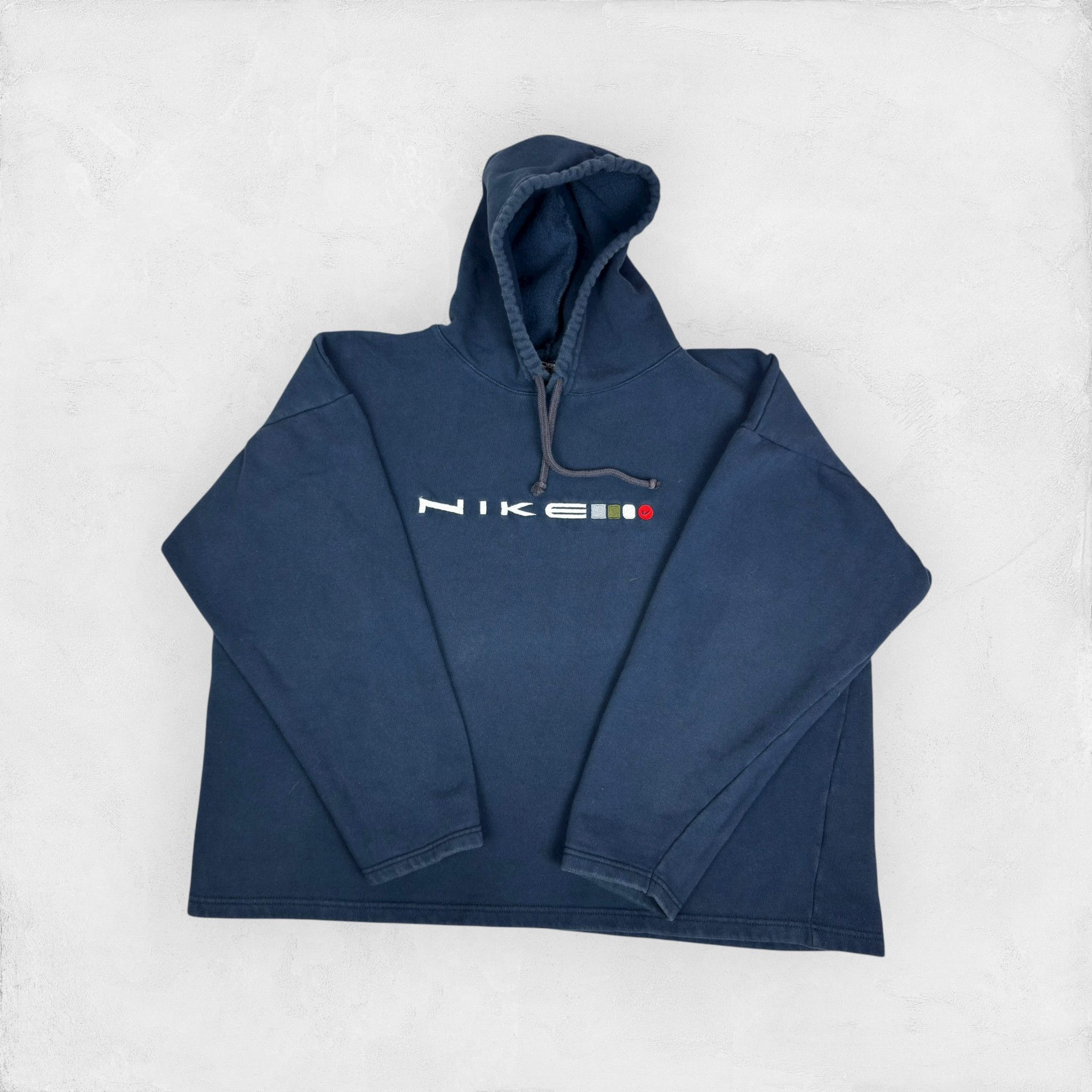 Nike Nike Women's Blue Cotton Fleece Lined Pullover Crop Hoodie L Size L / US 10 / IT 46 - 1 Thumbnail