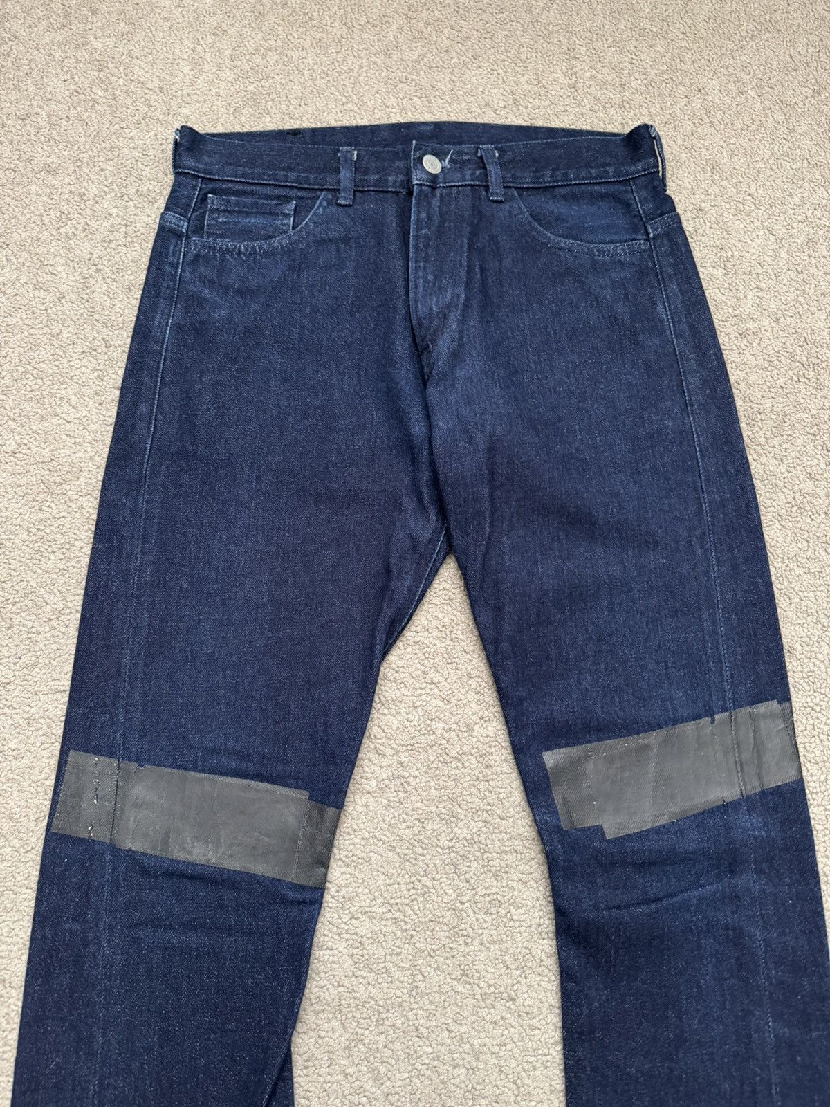 Lad Musician AW07 Lad Musician Indigo Tape Bootcut Flared Denim Jeans Size US 28 / EU 44 - 2 Thumbnail