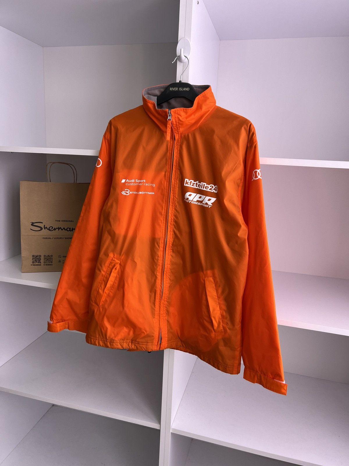 Audi × Vintage Vintage Audi Sport Light Orange Racing Jacket Size US L / EU 52-54 / 3 - 3 Thumbnail