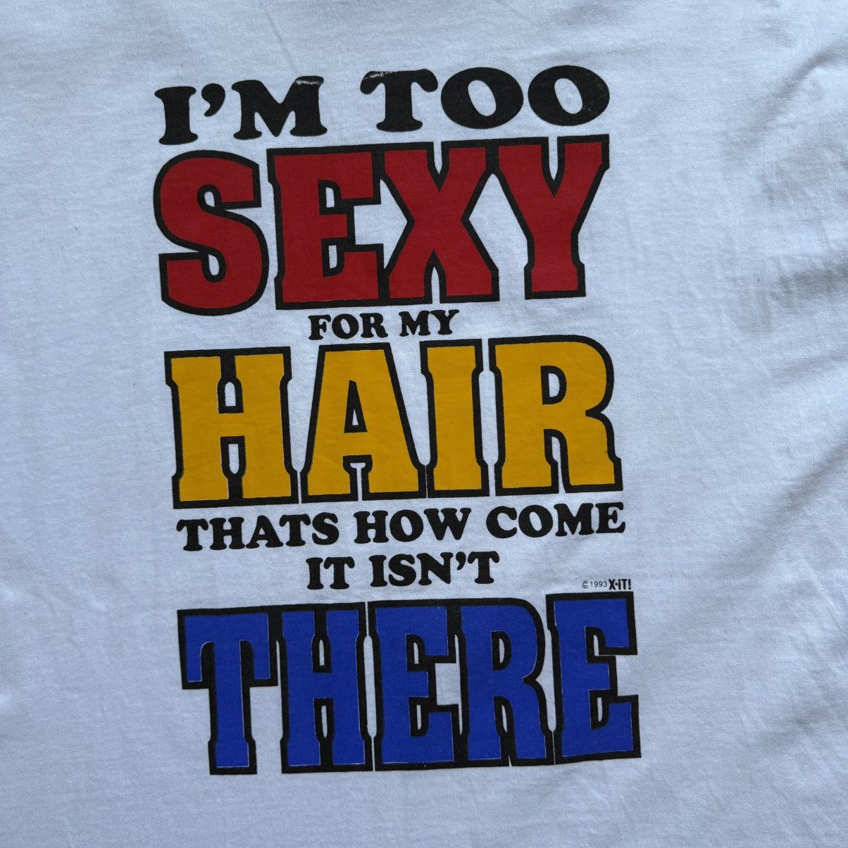 Vintage Vintage Bald Spot Funny Graphic T-Shirt Size US XL / EU 56 / 4 - 6 Thumbnail