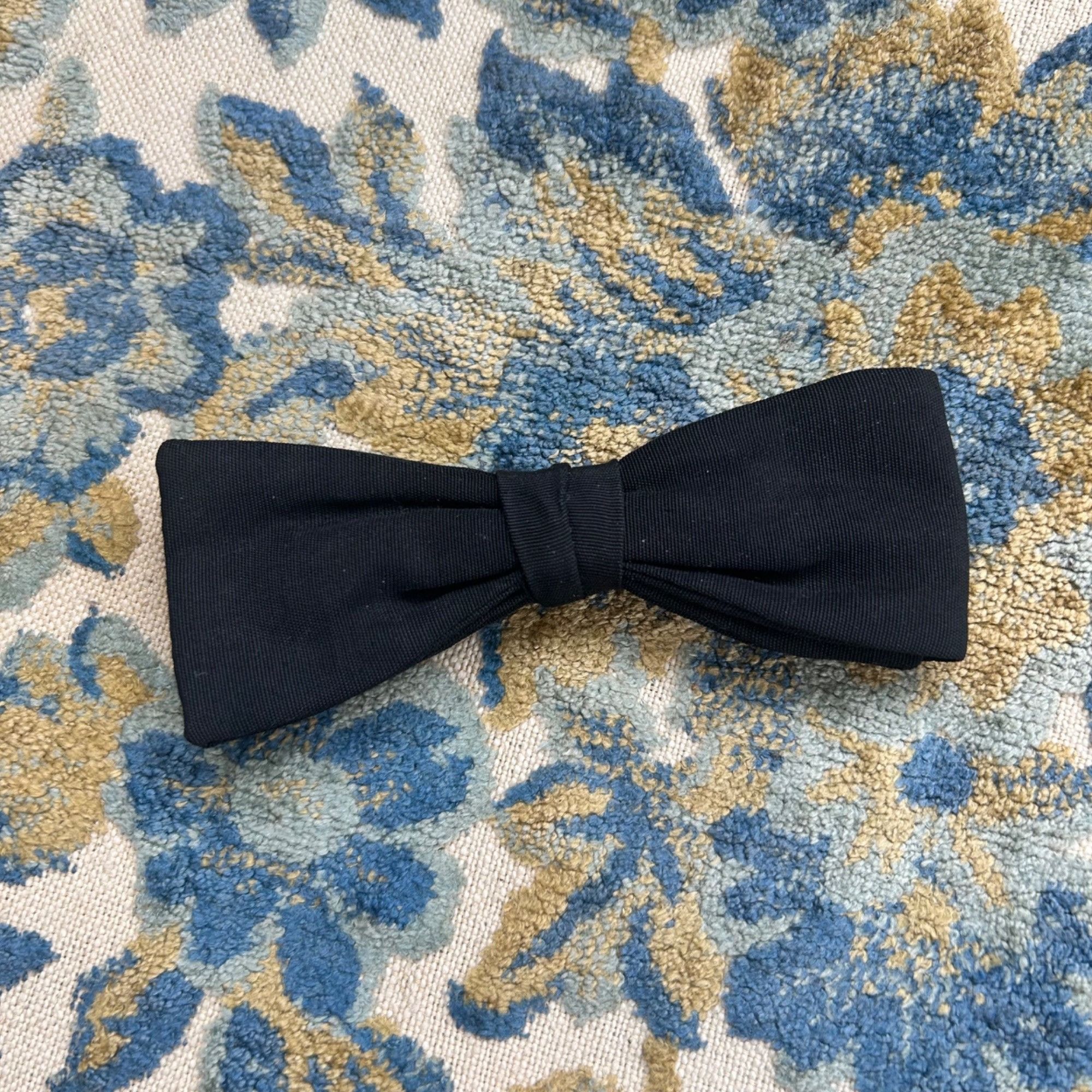 Vintage Vintage Patent Clasp Co Black Bow Tie Classic Dapper USA Size ONE SIZE - 1 Thumbnail