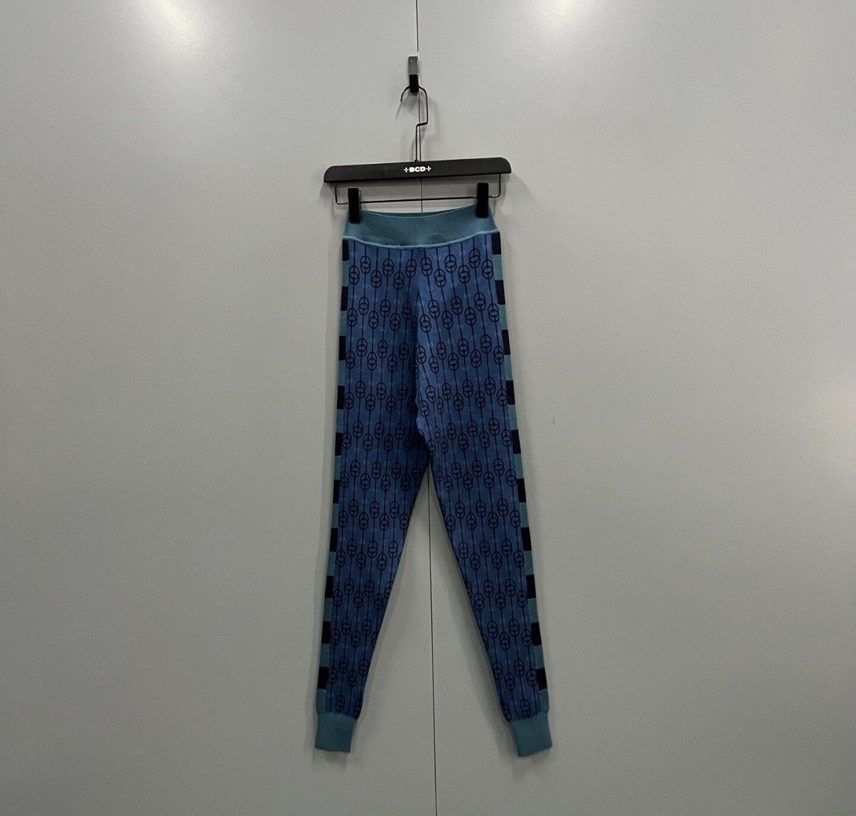 Hermes Hermès Blue Pattern All-over Print Knit Sweatpants J41 Size 24" / US 00 / IT 34 - 1 Thumbnail